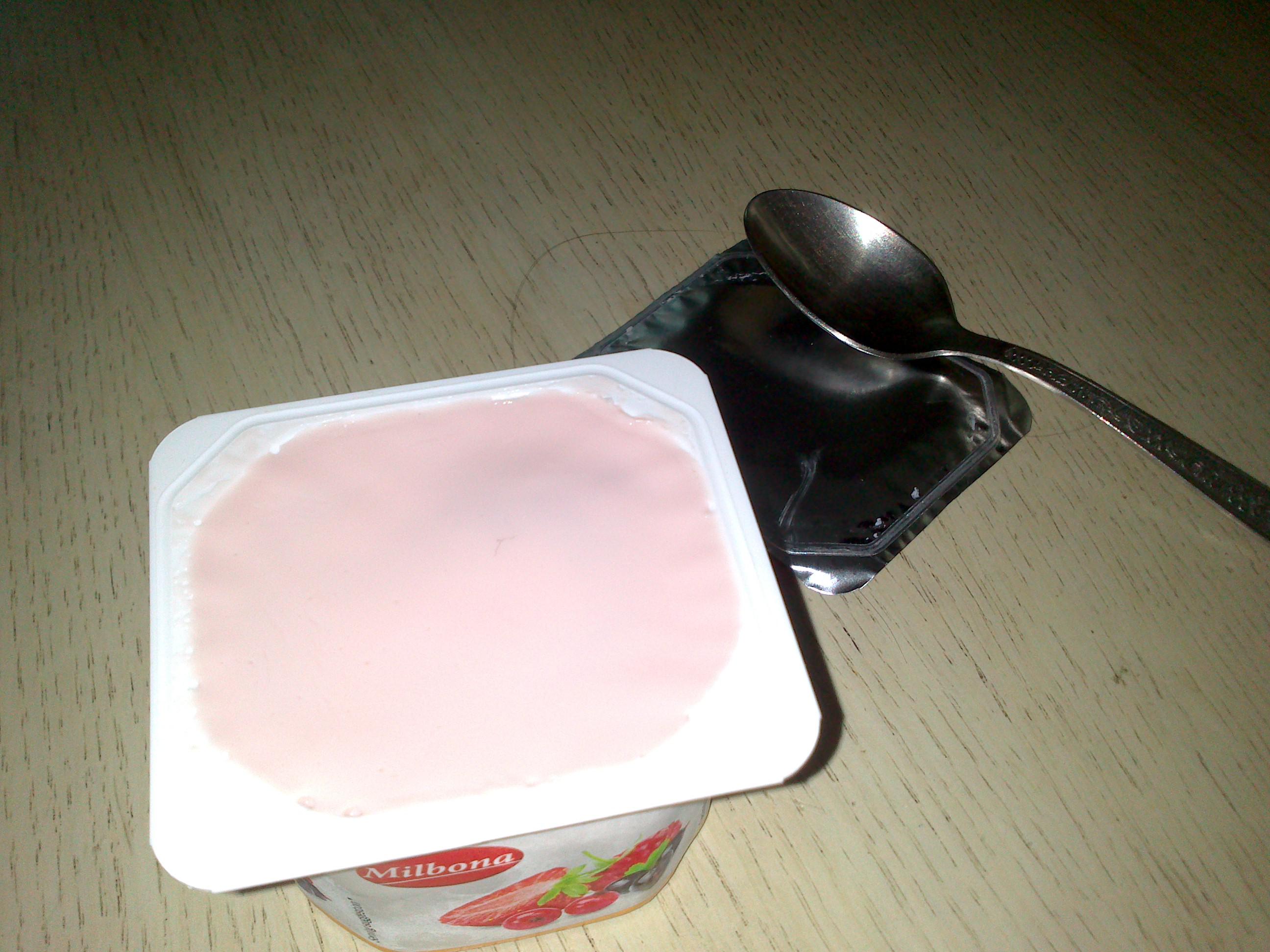[50/50] Perfectly opened yogurt (SFW) Yogurt with shit in it (NSFW