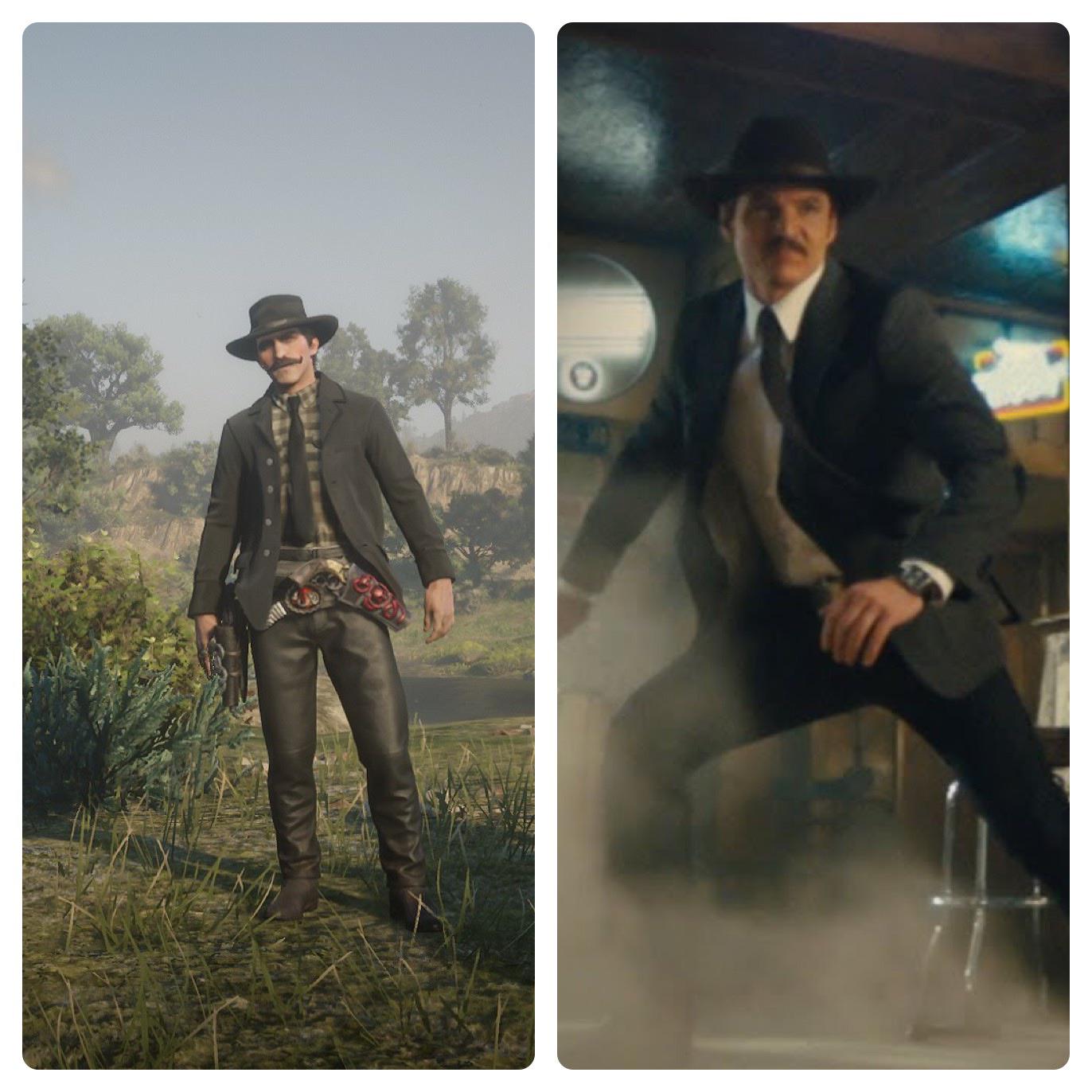 my take on whiskey’s outfit from the kingsman golden circle (I’ll try