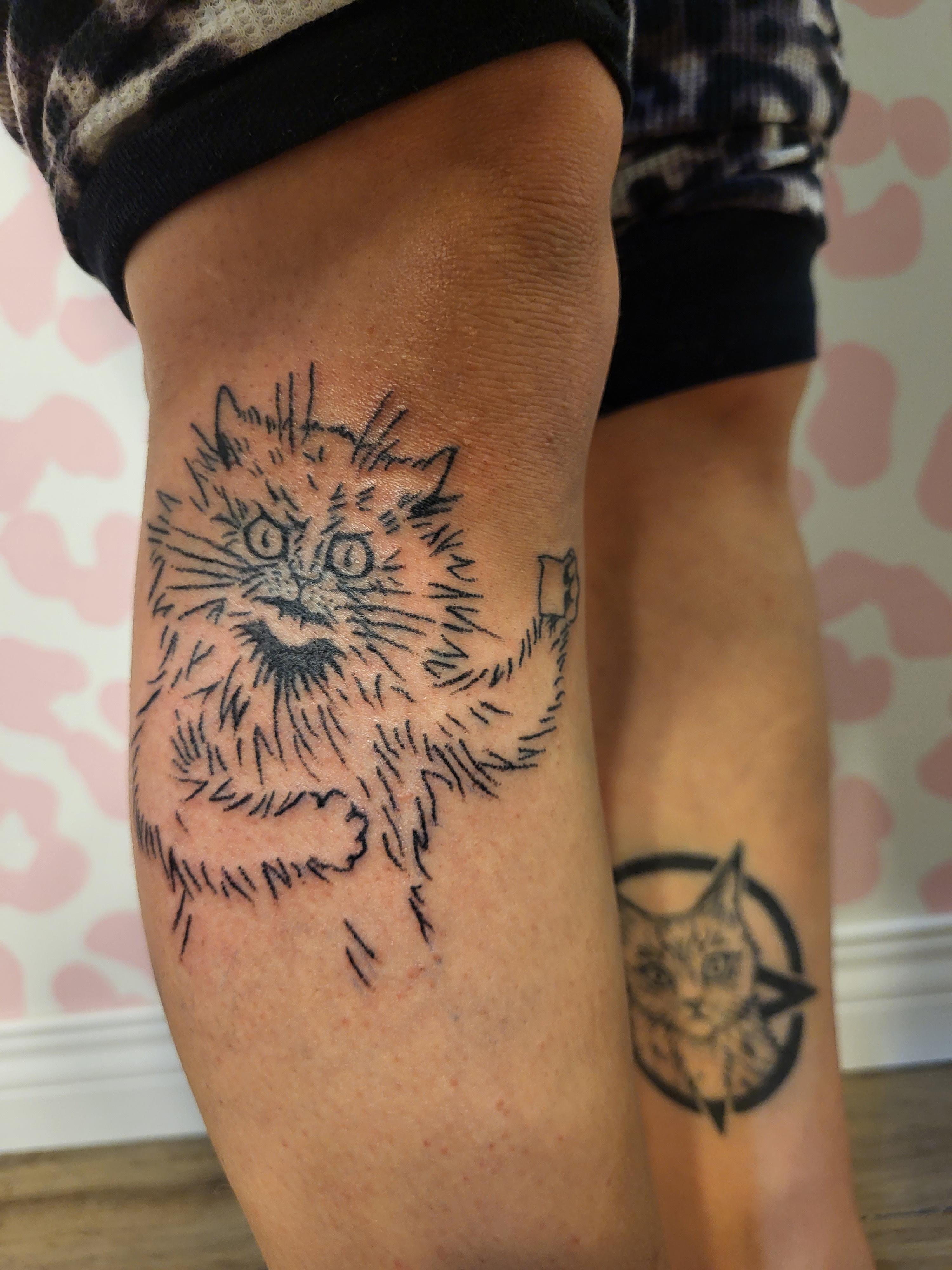 Finally I Have An Angry Little Louis Wain Tattoo! I Love His Cat Art So Much. My Skin, My Pokes. : R/Sticknpokes 4000_x_3000_jpg