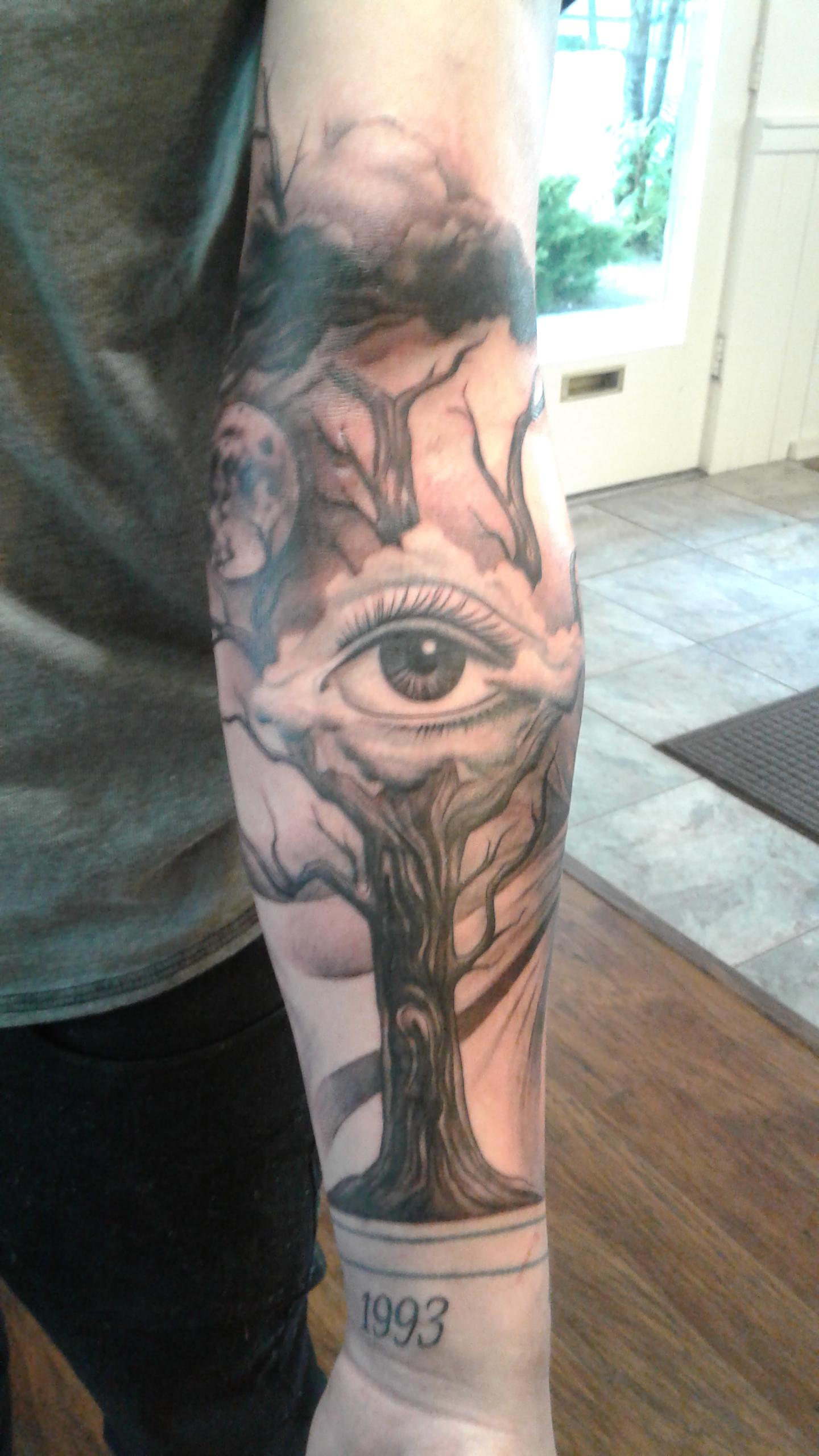 Got some sleeve work done, by Dan Mattingly, Divinity