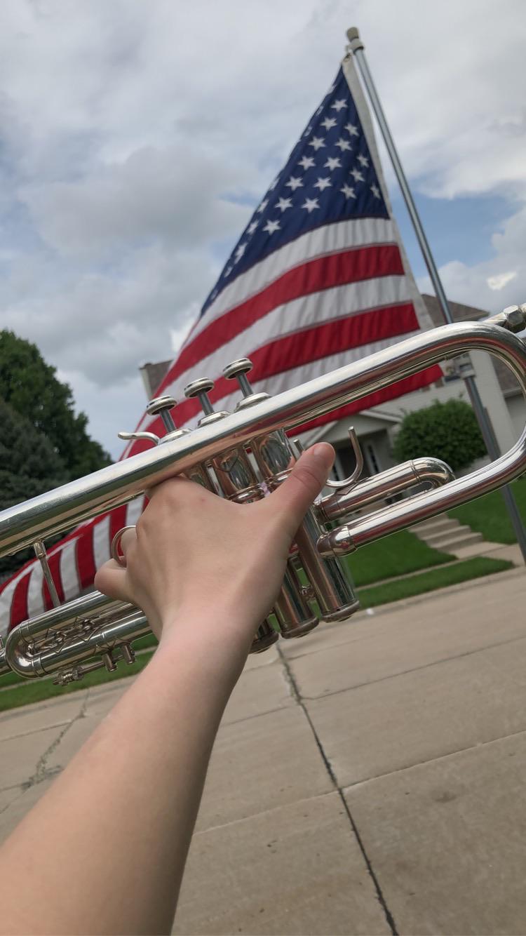 Played Taps at 3 o’clock today for taps across America! Thank you to