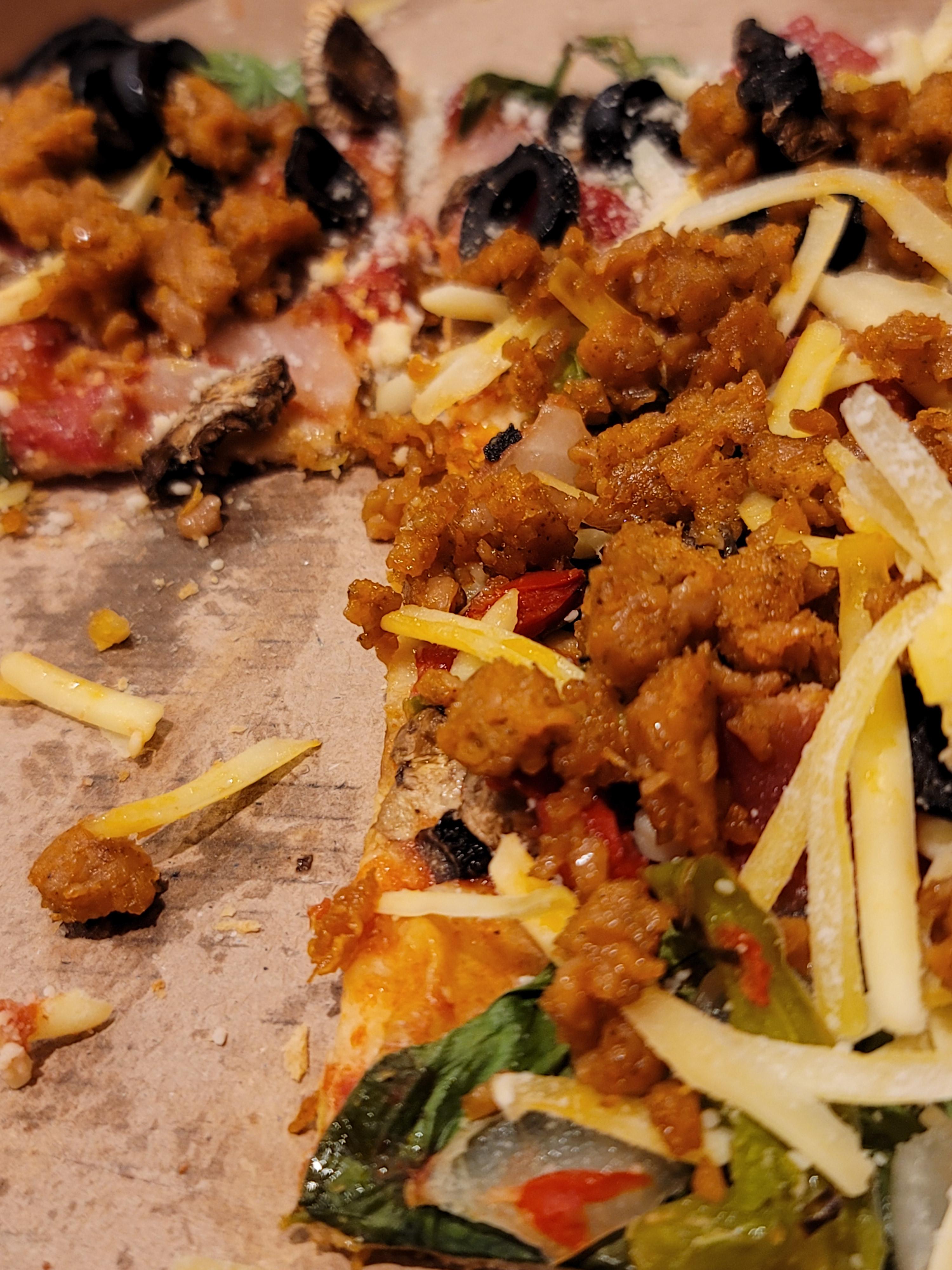 I Seen How To Order Domino's Vegan, When It Came I Added Chao Shredded