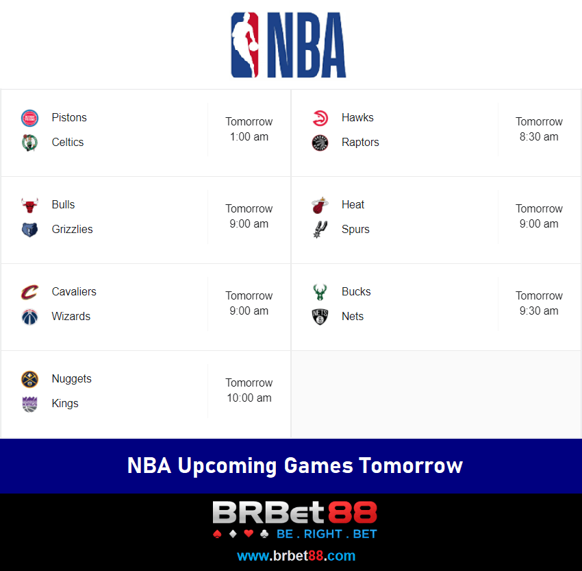NBA Games Tomorrow! Which is your favorite team match timing