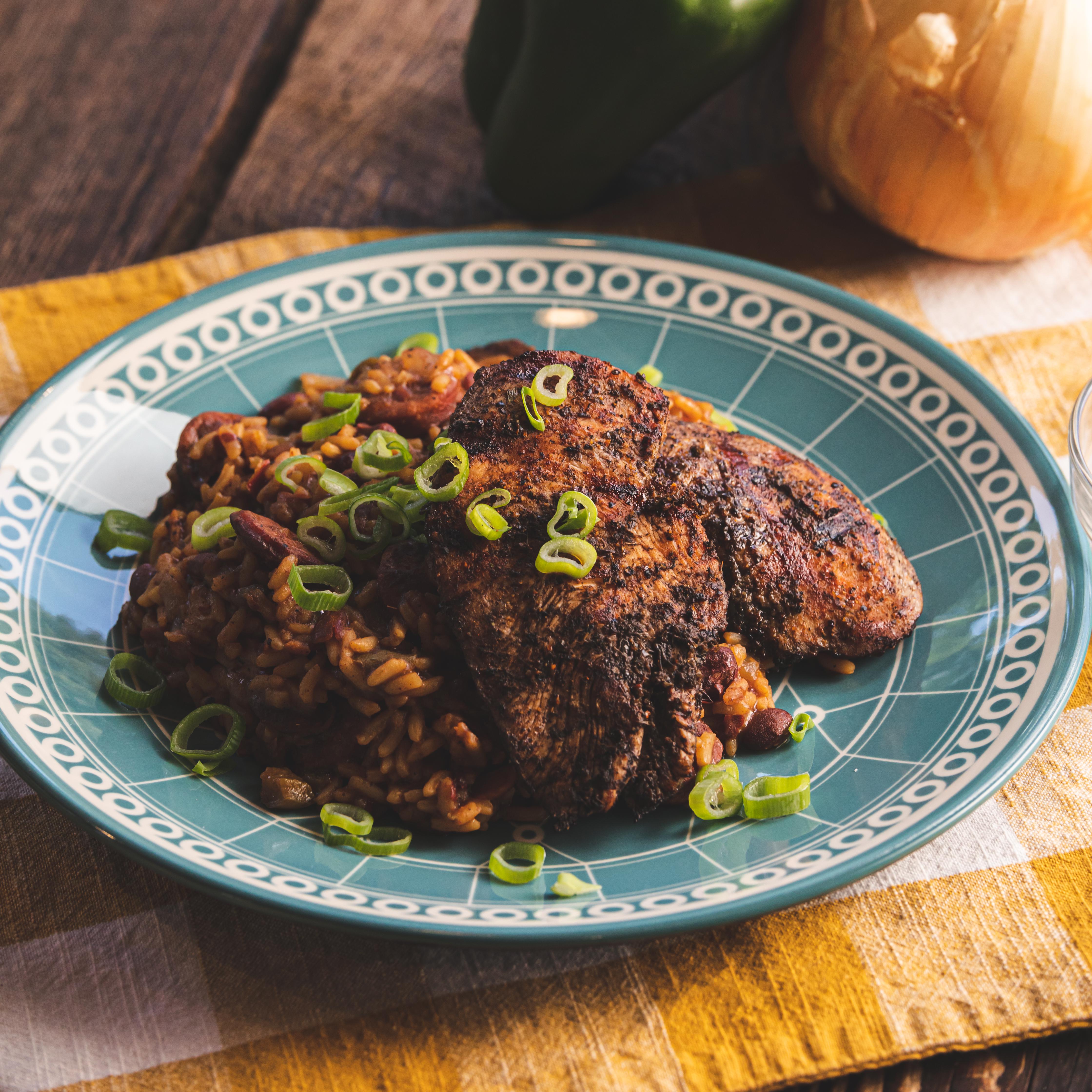 Jerk Chicken with Beans and Rice r/FoodPorn