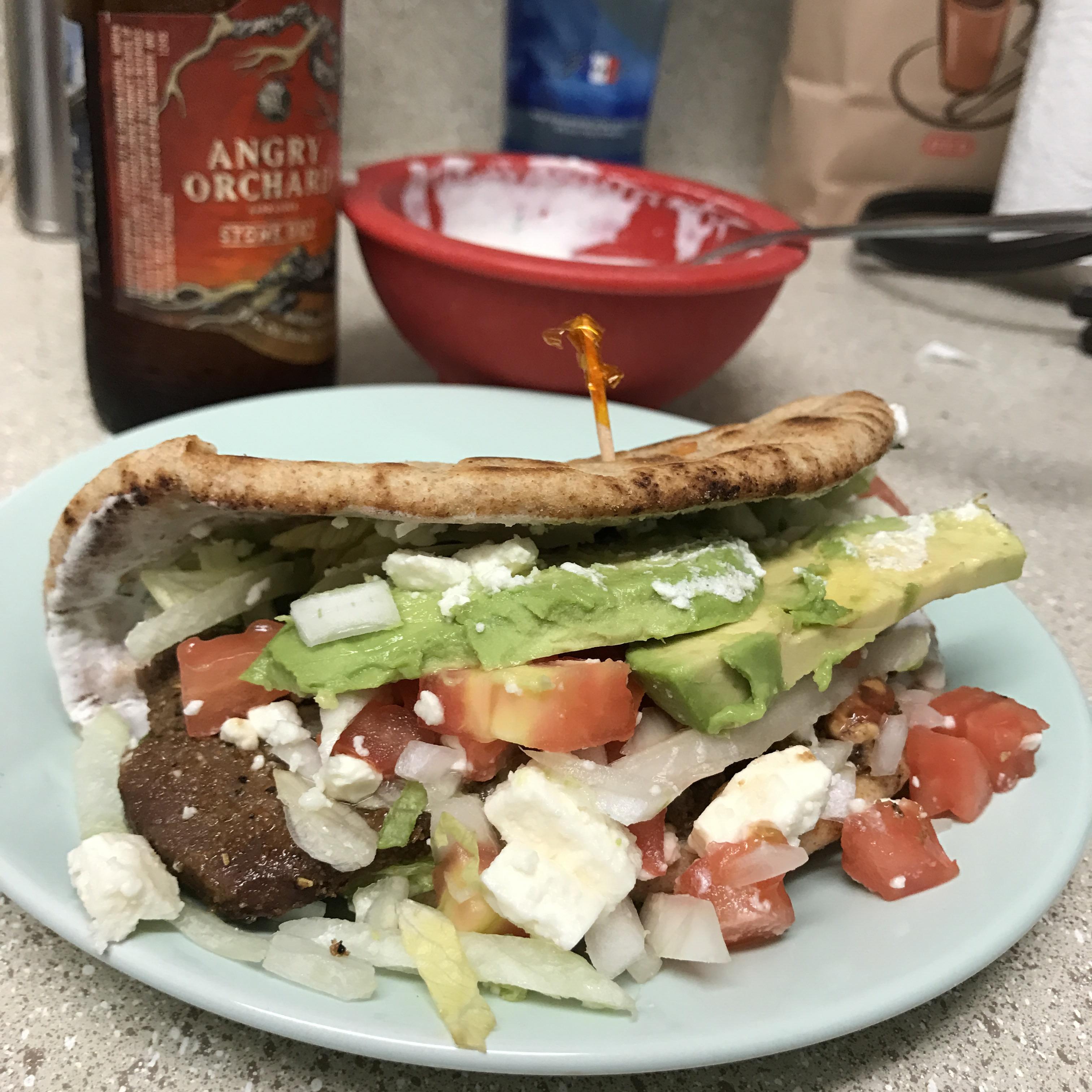 [Homemade] Traditional gyros with homemade tzaziki sauce! r/food