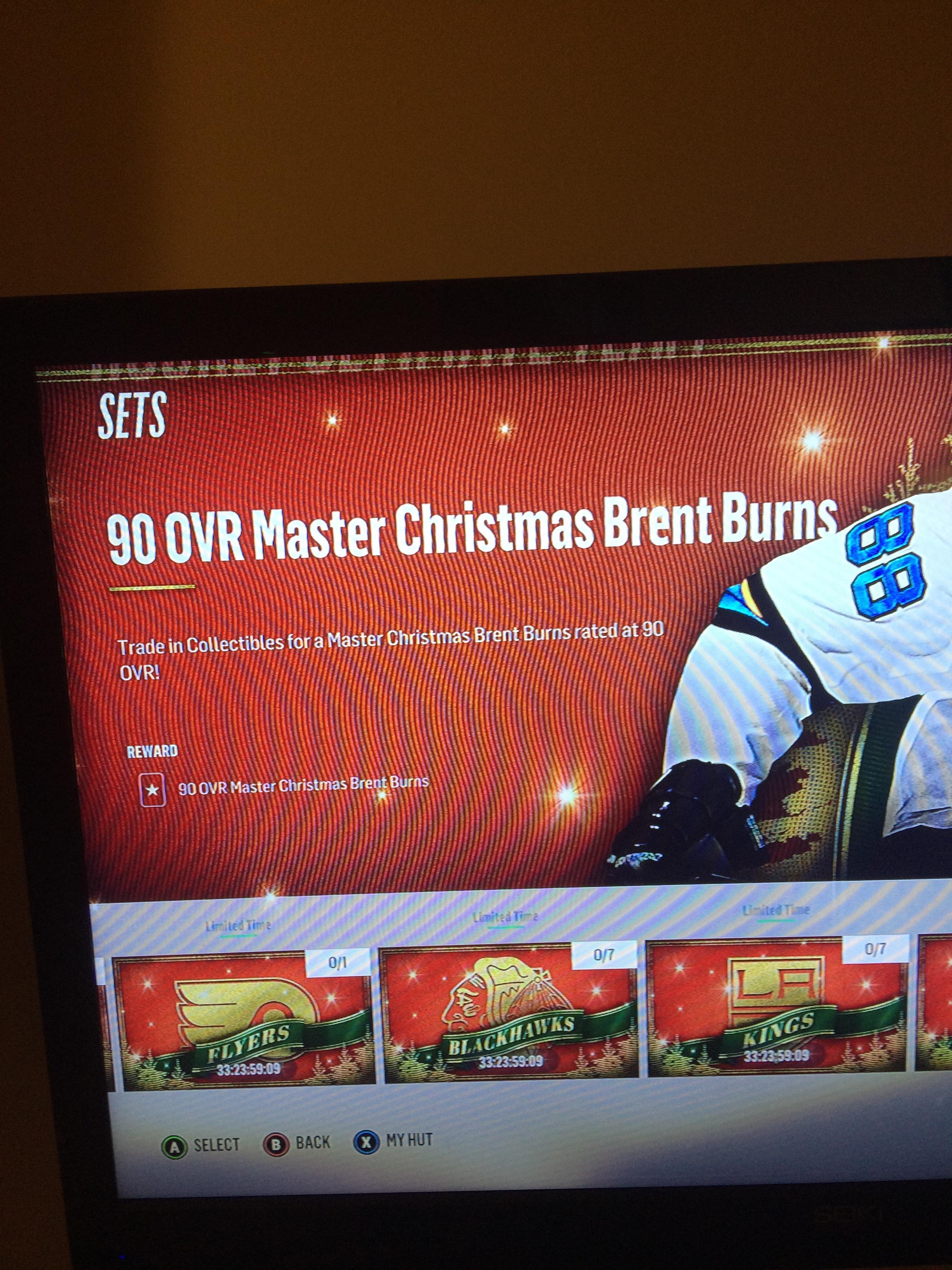 New 90 OVR Christmas Master Brent Burns r/NHLHUT