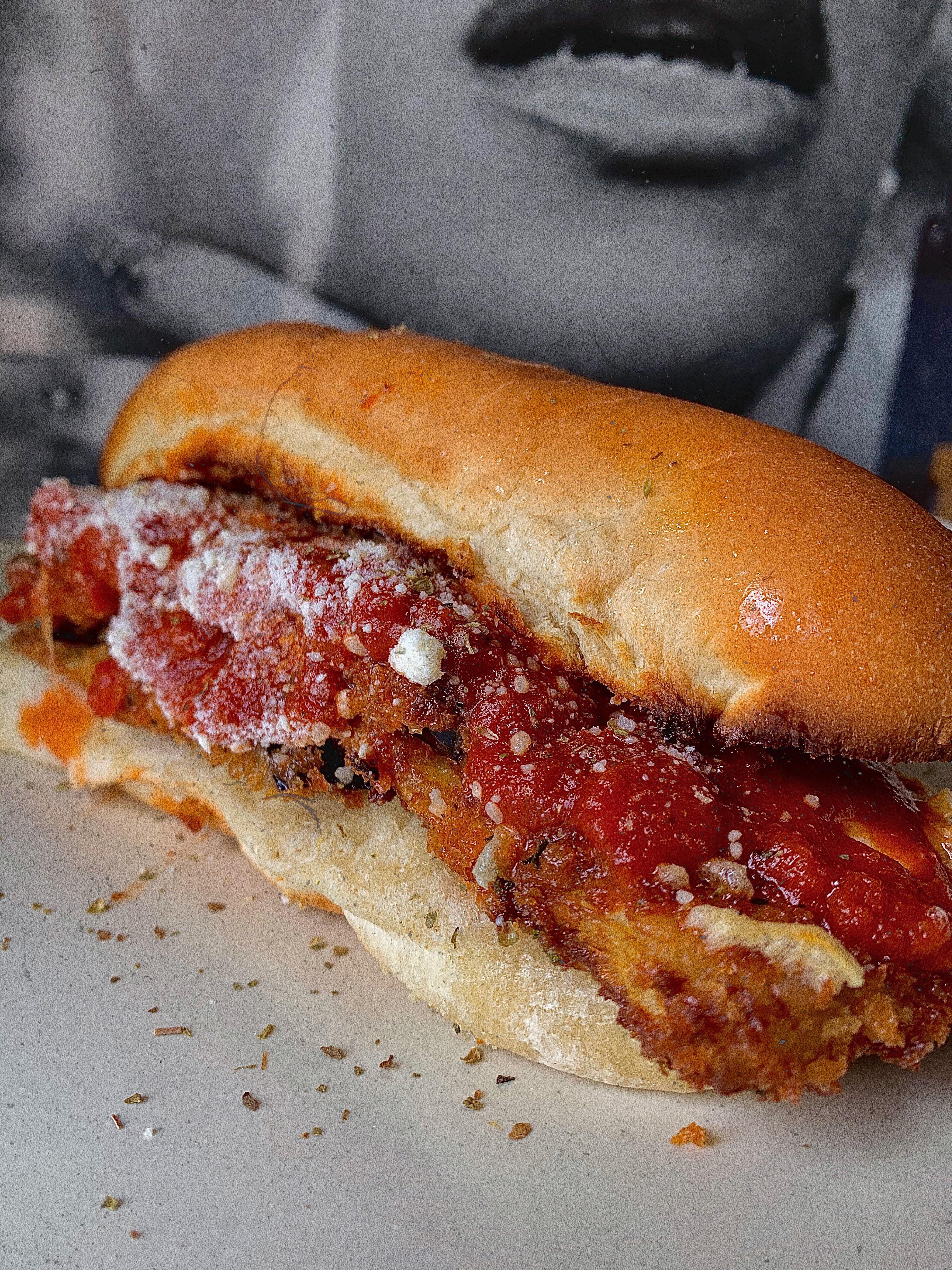 [Homemade] Eggplant Parmesan Hoagie r/food