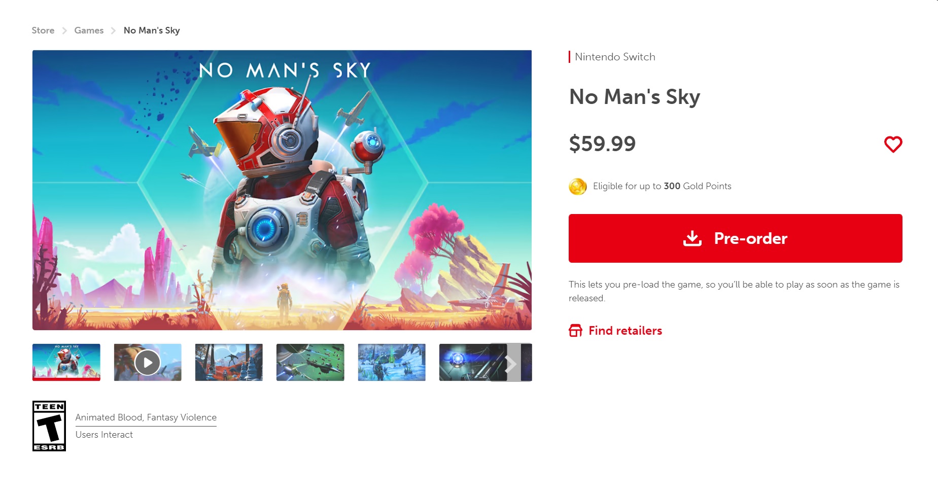 No Man's Sky on Switch is 59.99 (3.2GB file size) r/NoMansSkyTheGame