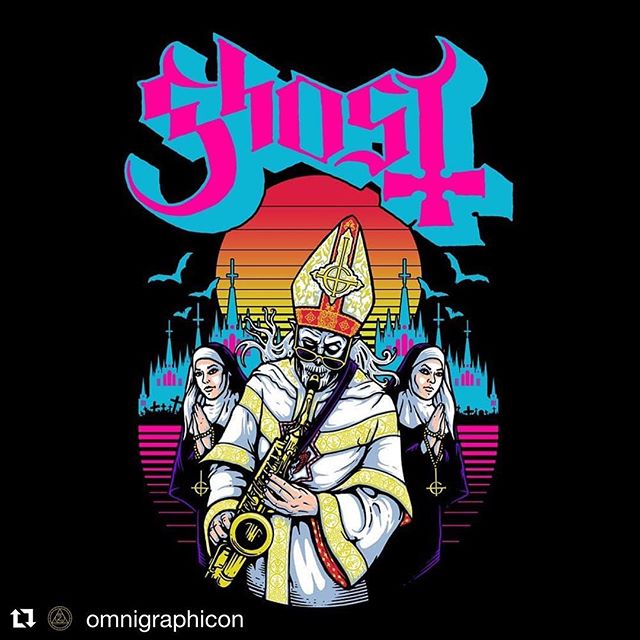 New tshirt design by Ghost the band r/outrun