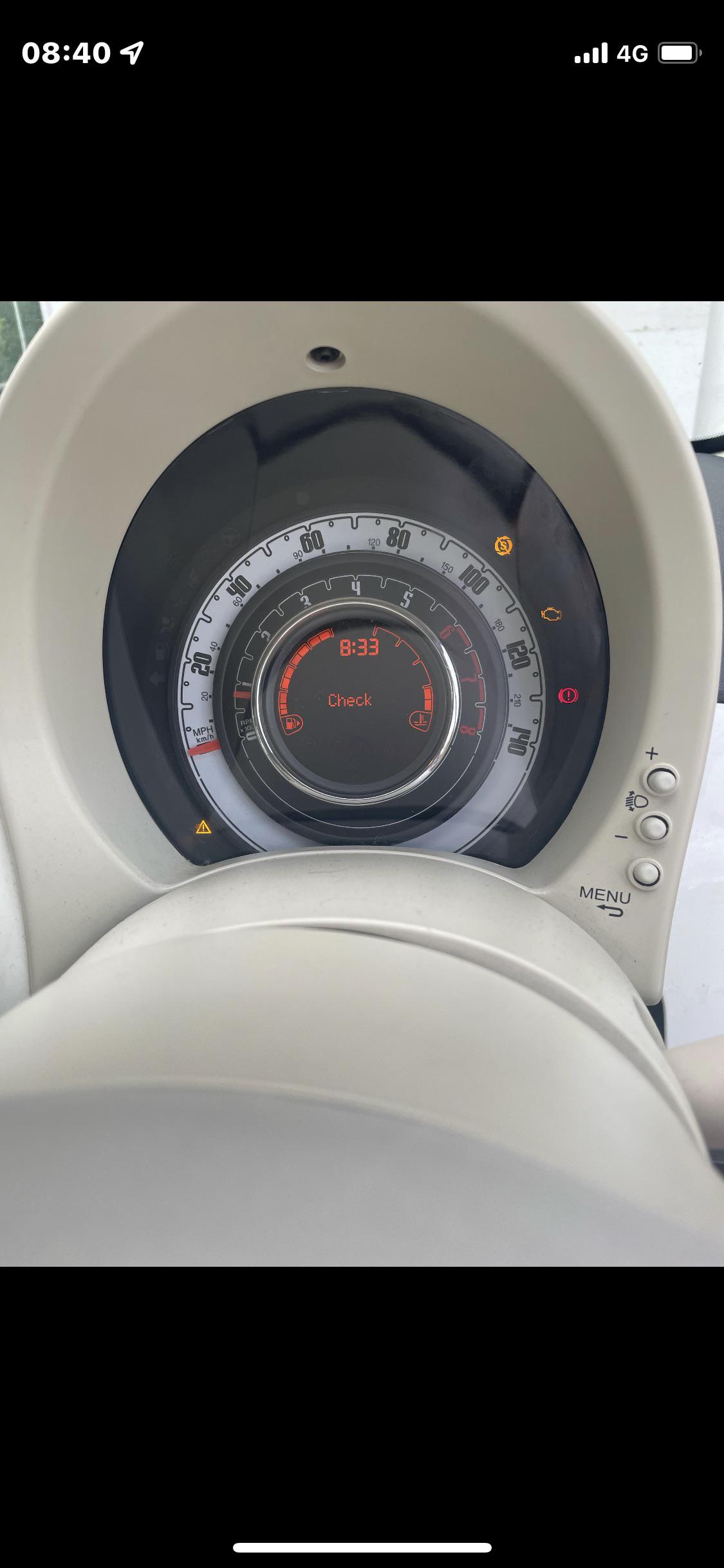 Warning lights fiat500