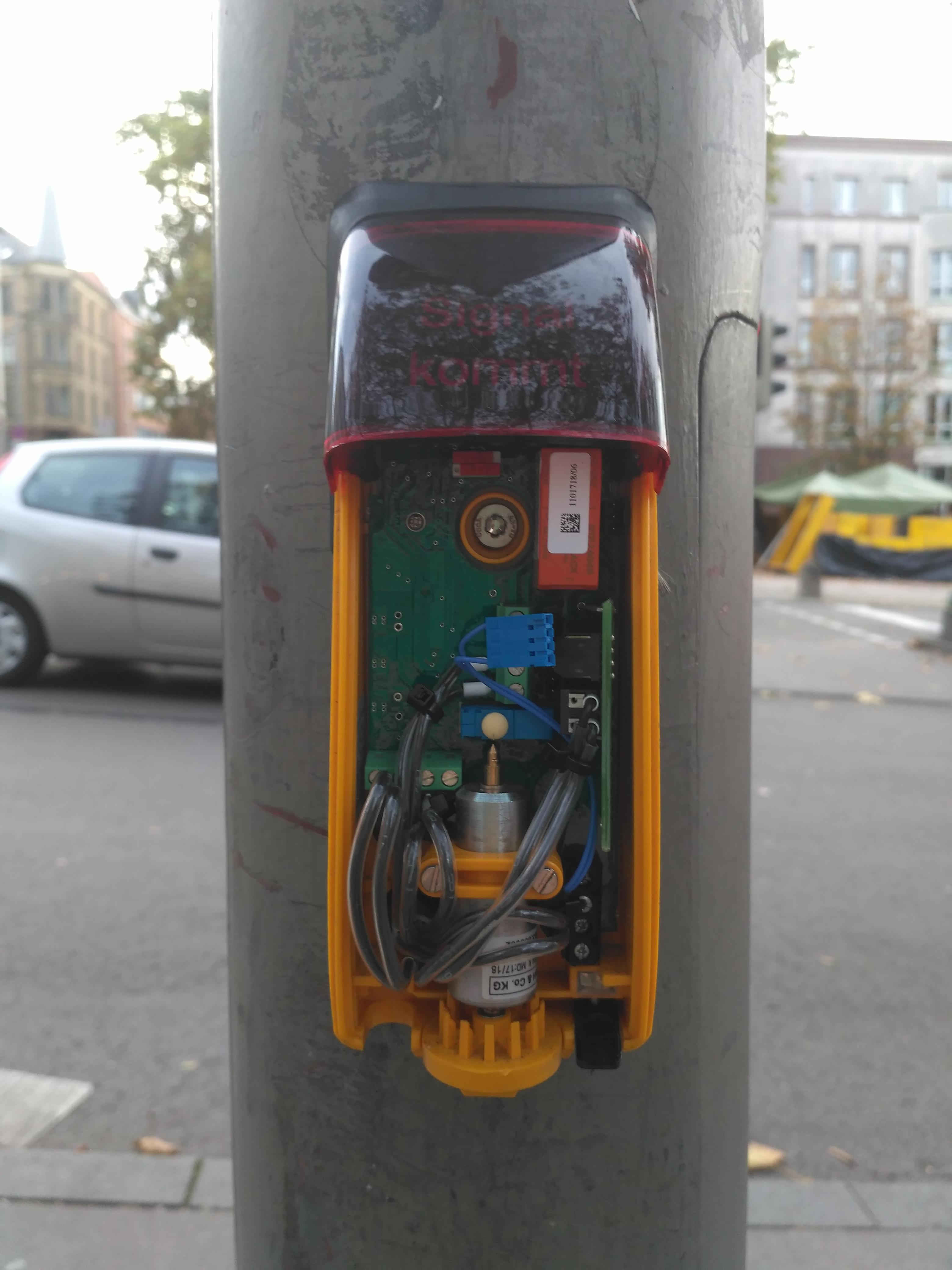 How a Traffic Light Push Button looks inside. r/mildlyinteresting