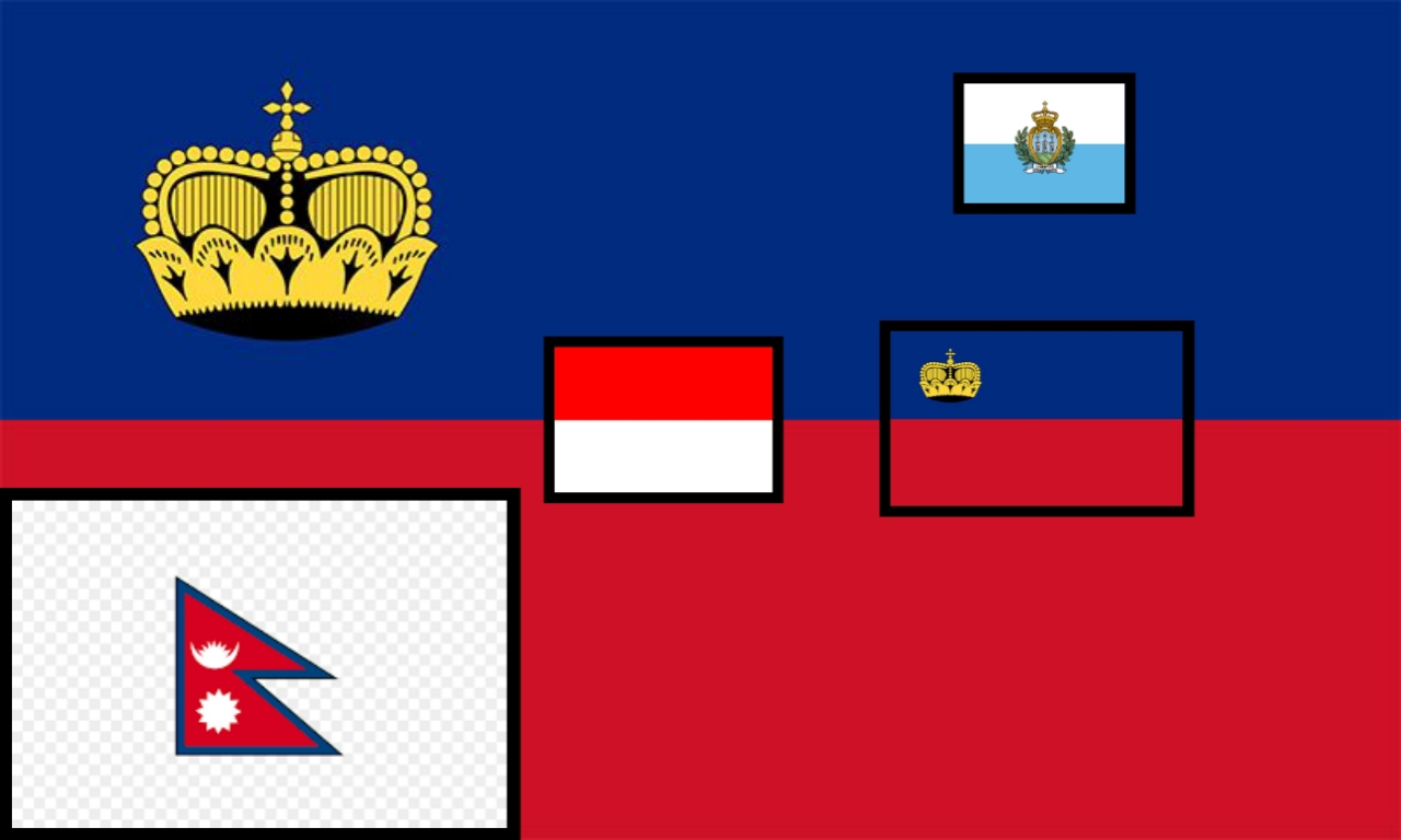 Country flag on Liechtenstein flag vexillologycirclejerk