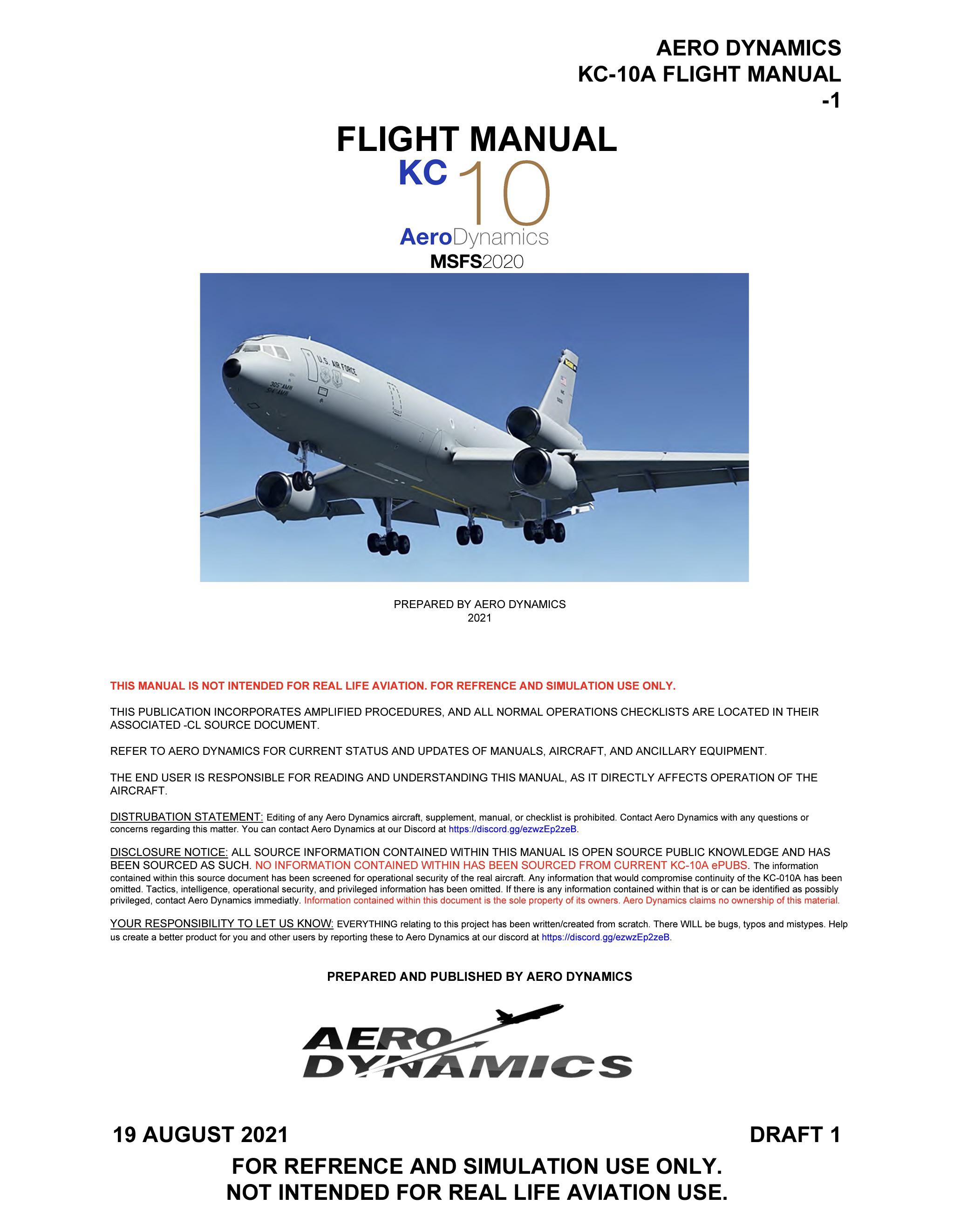 Sneak peek of the WIP Aero Dynamics KC10 flight manual r/flightsim