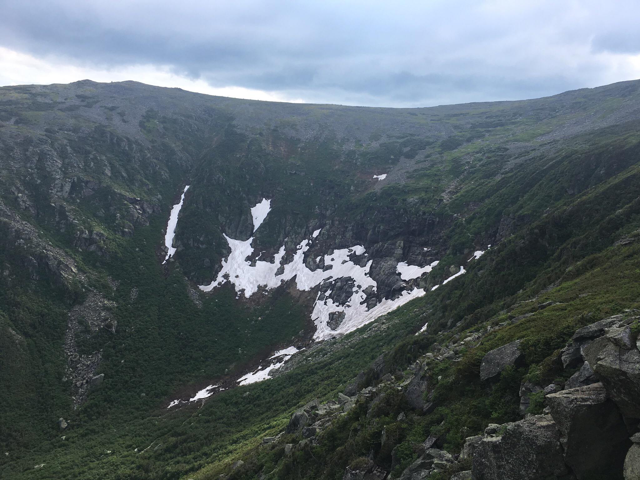 Tuckerman’s Ravine from Lions Head trail July 5th, we went up