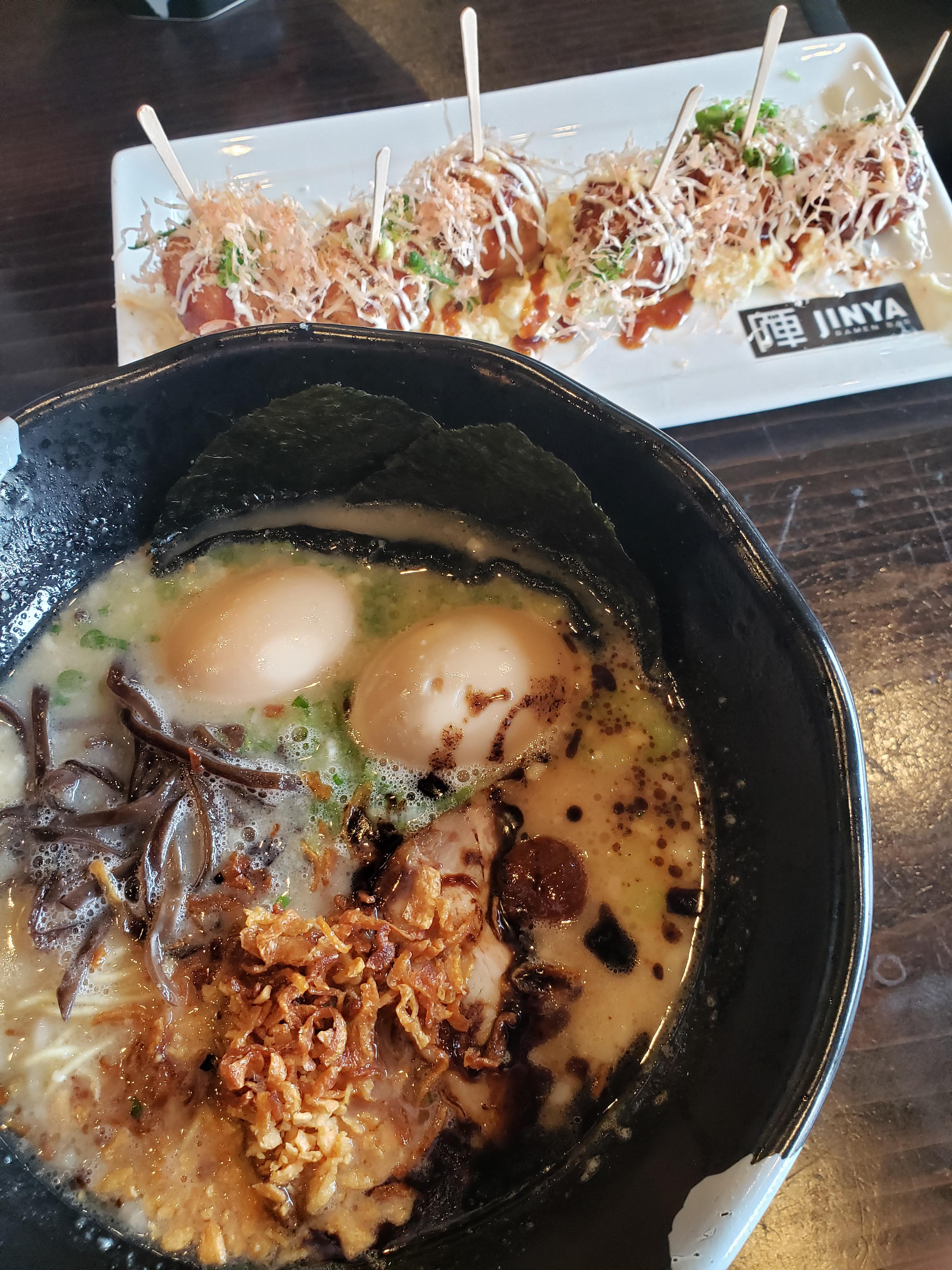 Tonkotsu Black Jinya Ramen Bar Bellevue WA Extra egg, and an order of