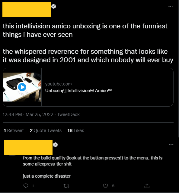 A Senior Kotaku Writer (this is how the wider gaming community sees the