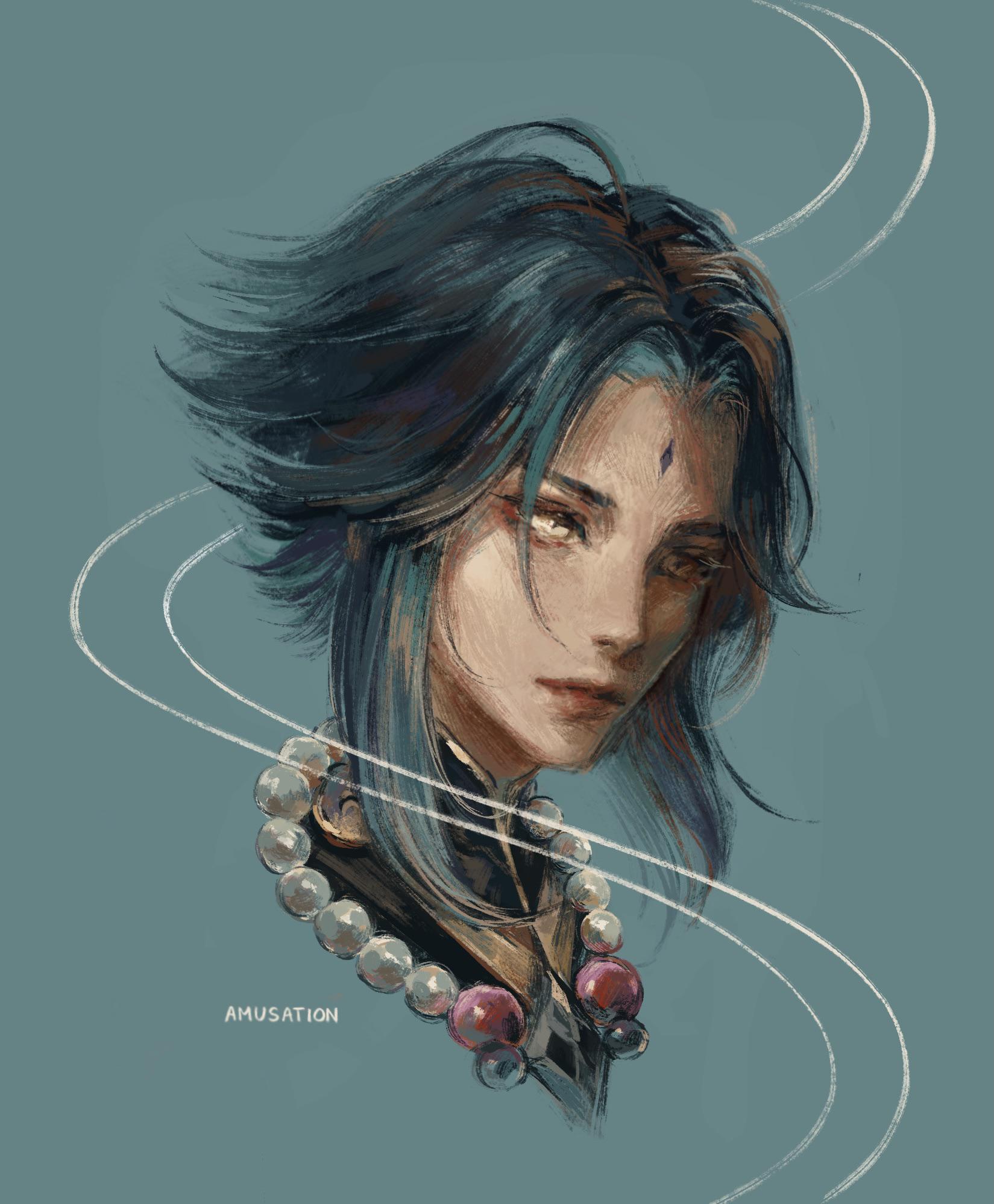 Did a simple painting of Xiao! r/Genshin_Impact