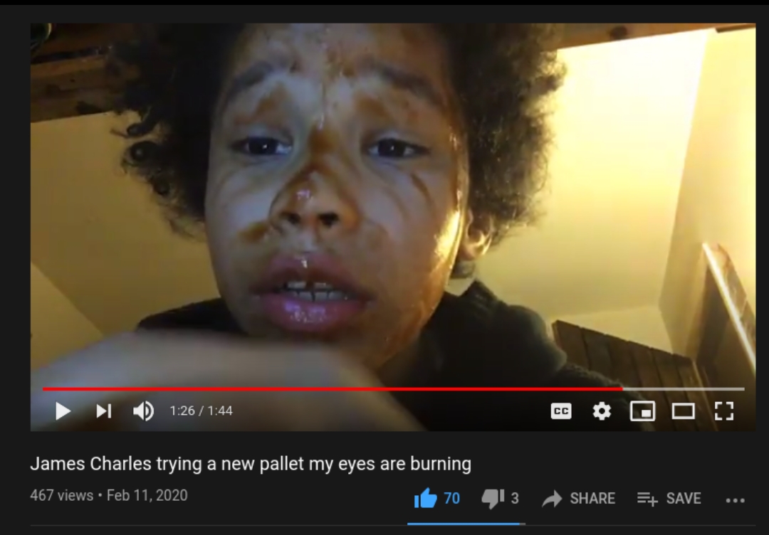 Kid is rubbing bbq sauce litterally in whole video r/KidsAreFuckingStupid