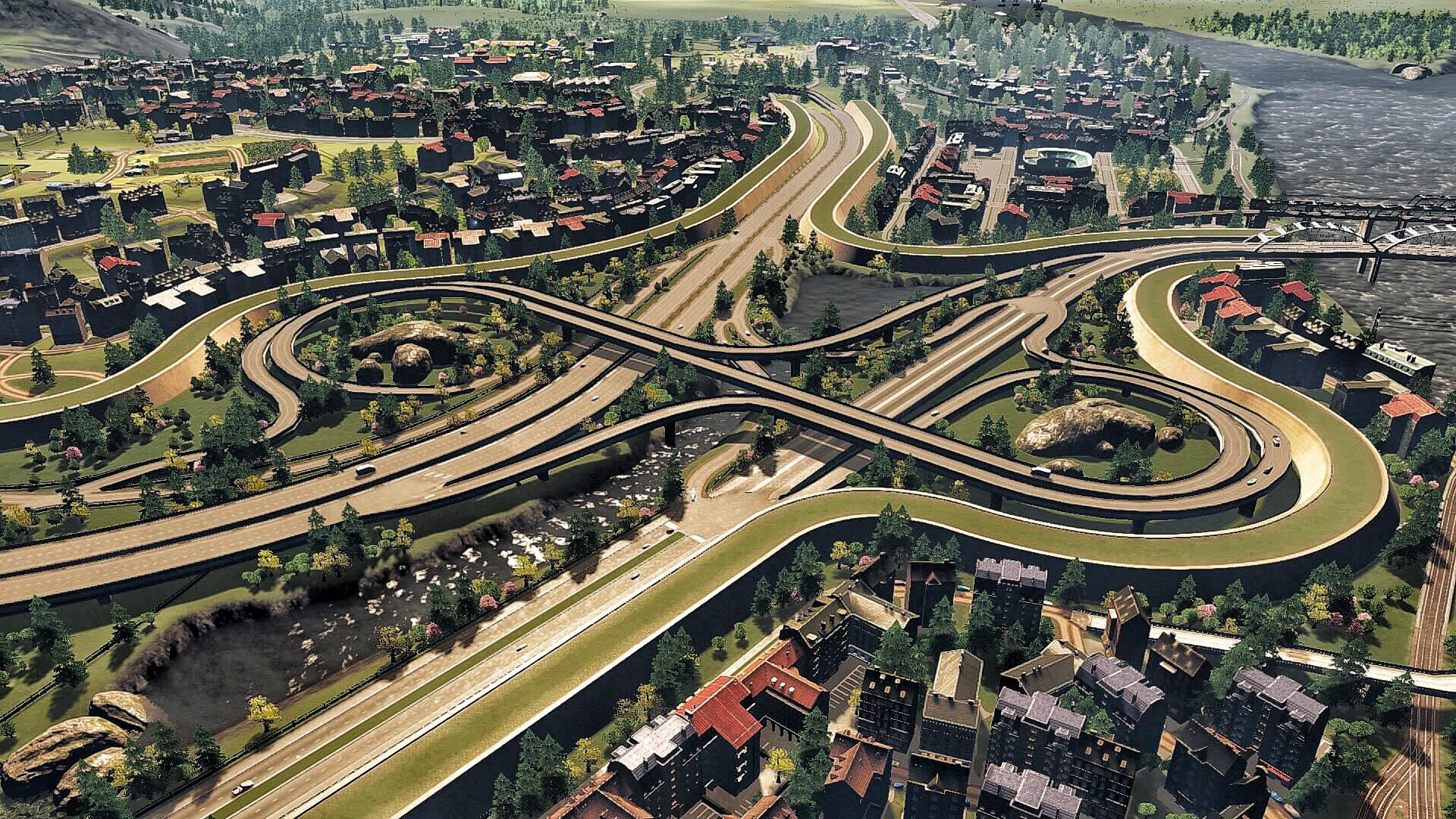 Cities Skylines PS4 Edition Trumpet Interchange r/CitiesSkylines