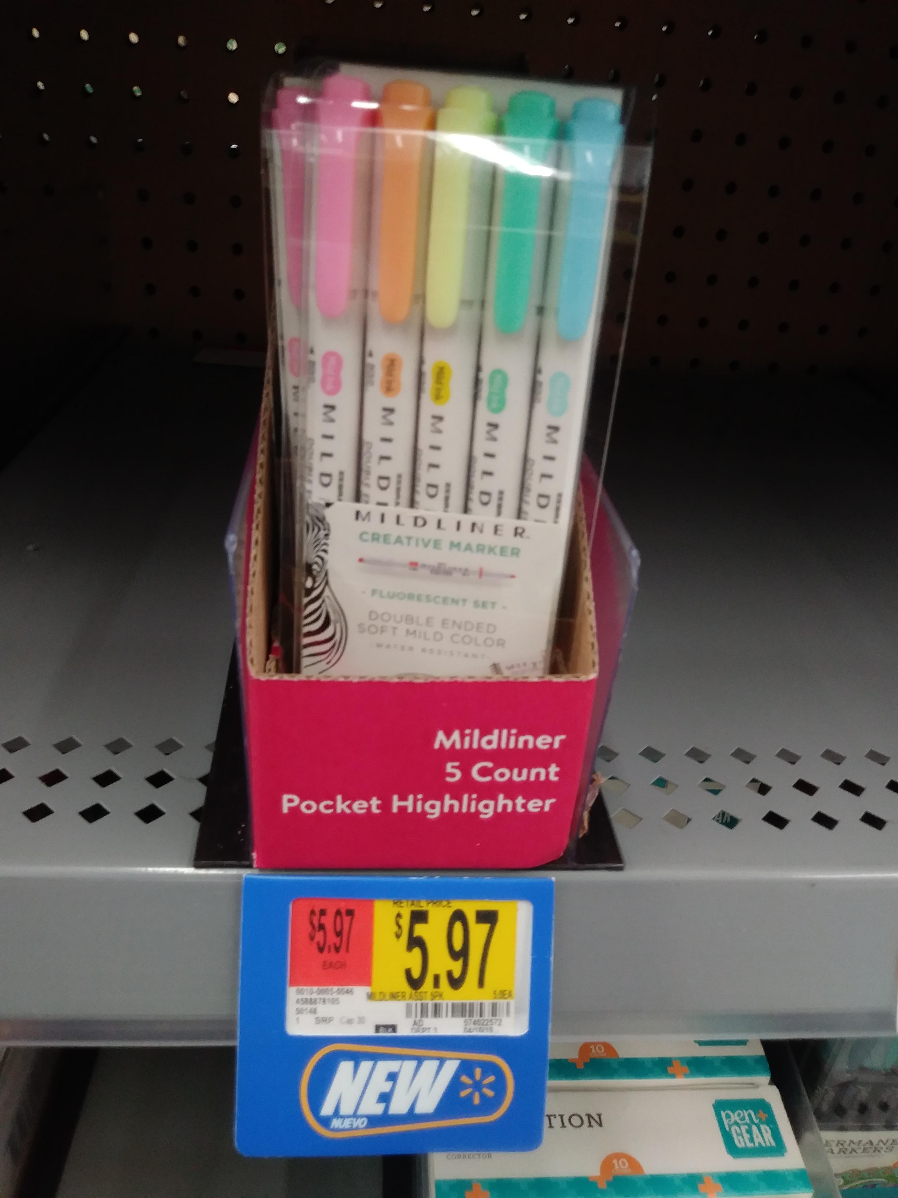 Spotted MildLiners at WalMart in CA r/bulletjournal