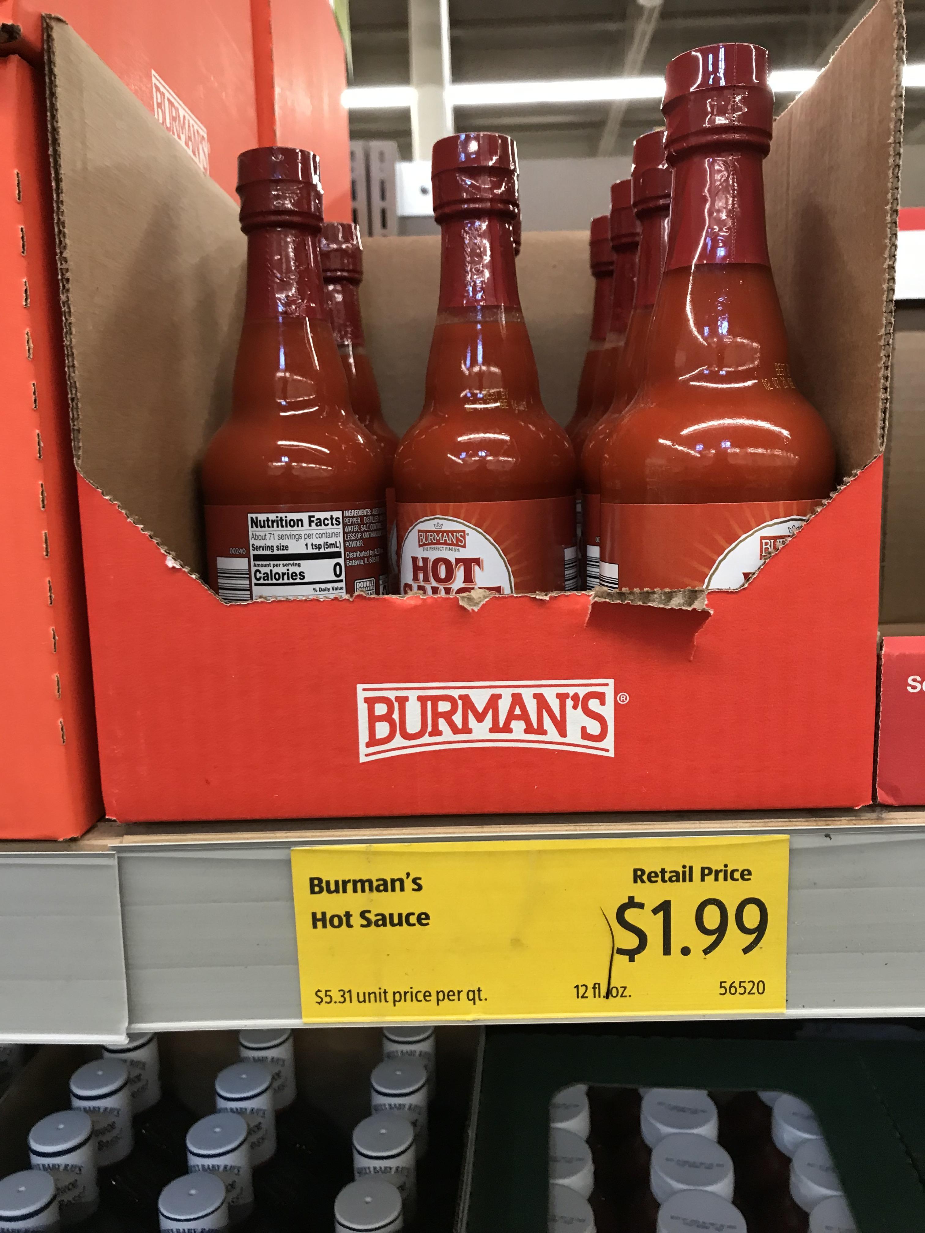 Hot sauce price increase? There was an 0.89. Hot sauce to the left