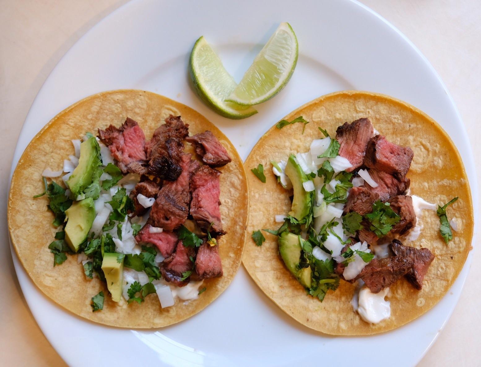 [Homemade] Organic steak tacos food
