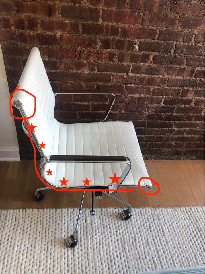 HELP How to reupholster faux leather office chair with real leather? r/Leathercraft