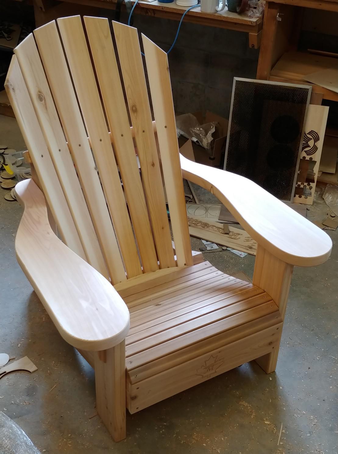 Not my first project, by my current one. Another Cedar Muskoka Chair. r/woodworking