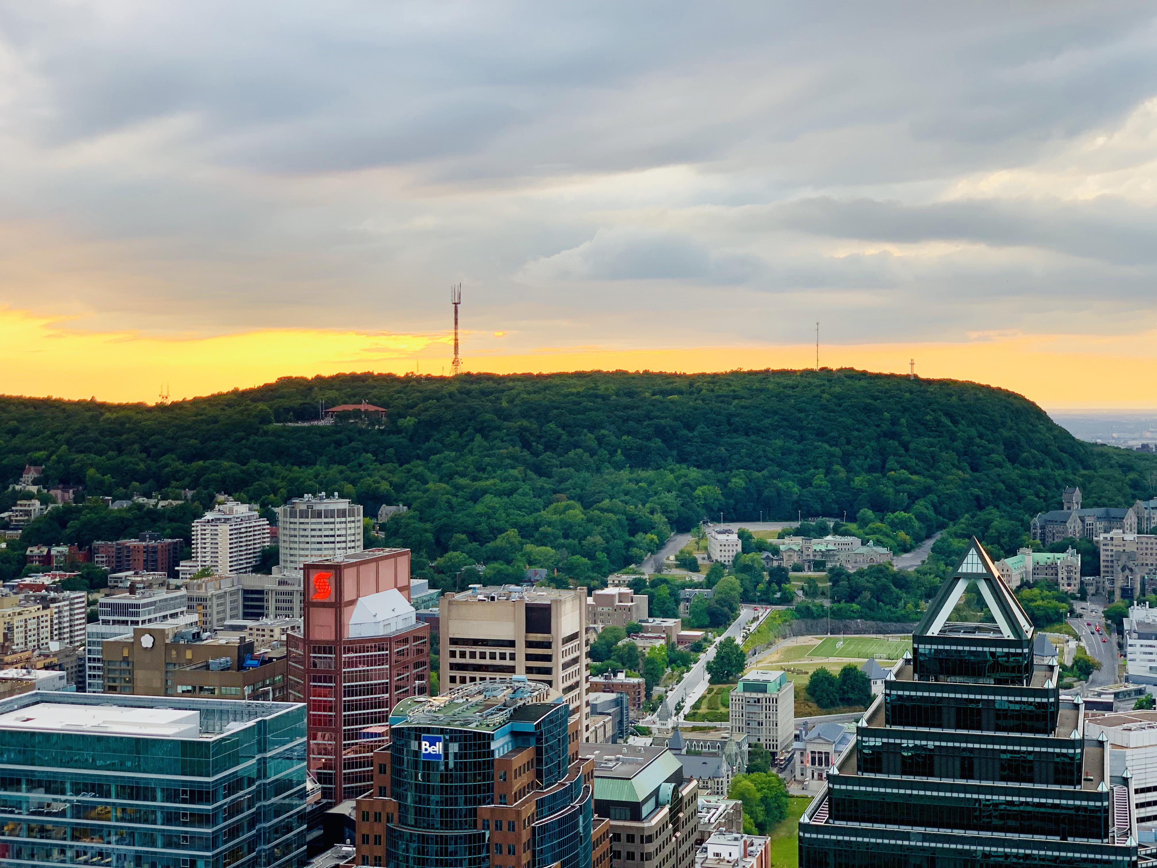 Sunset last night from Place Ville Marie r/montreal