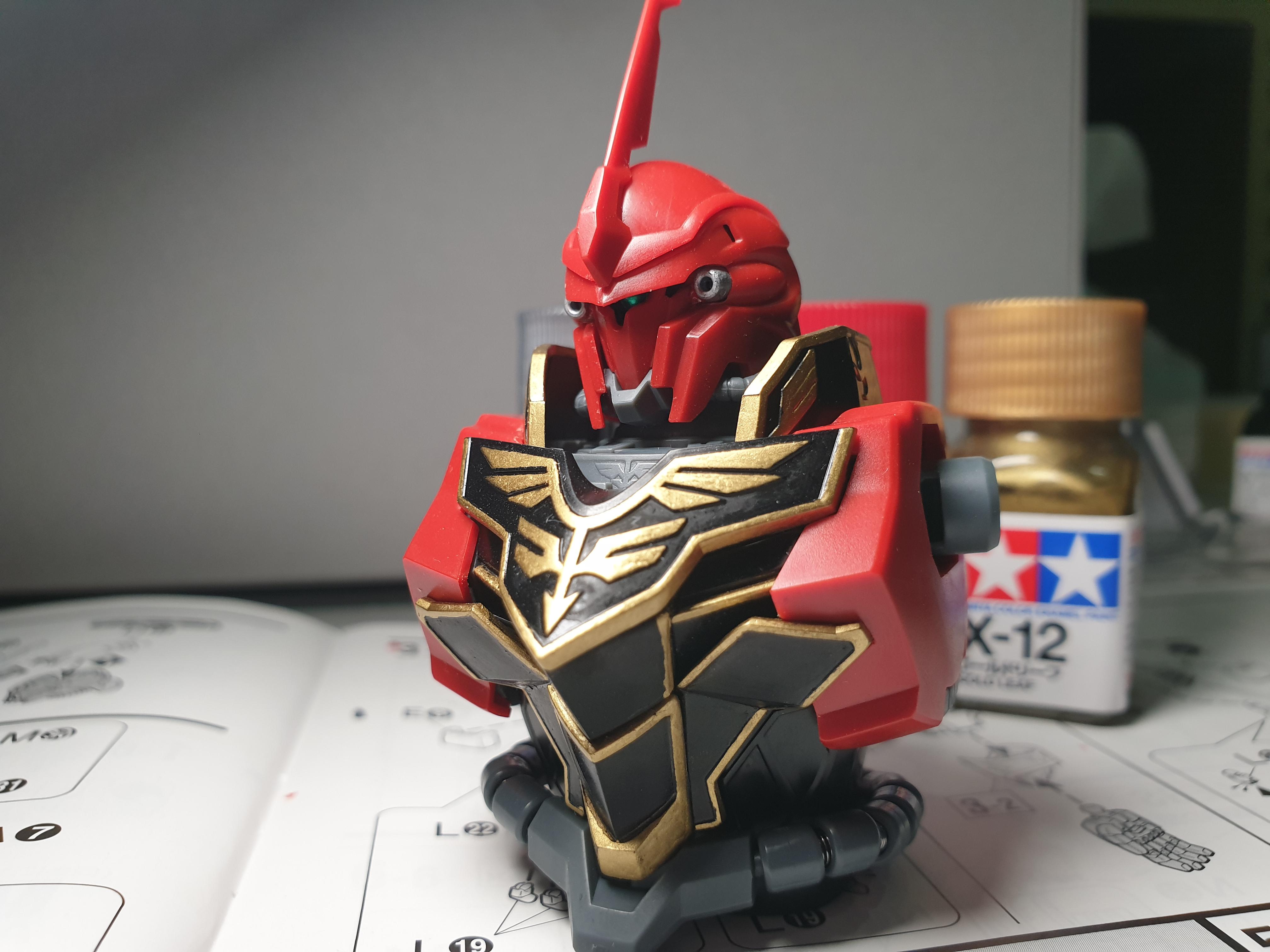 First time painting a kit. So far it's not bad, but the gold gold trims