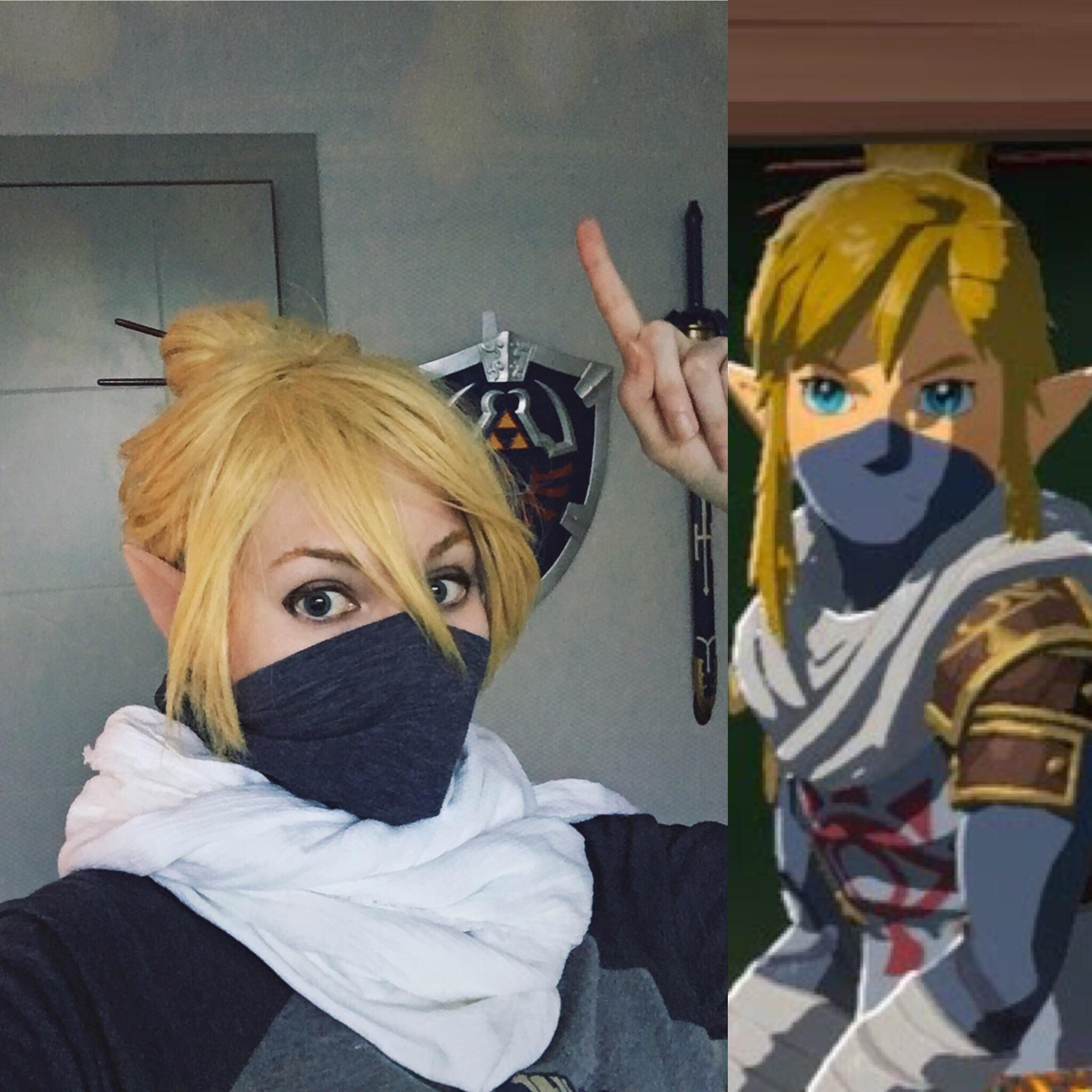 [Self] Closet cosplay of the BOTW Sheikah stealth set (Imgur gallery in
