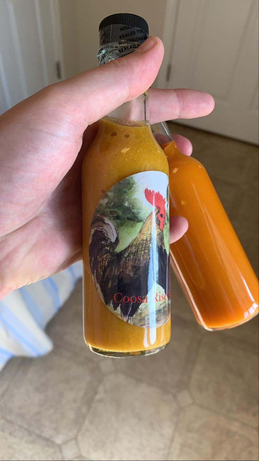 Honey Mustard Curry scotch and habanero roasted garlic sauces