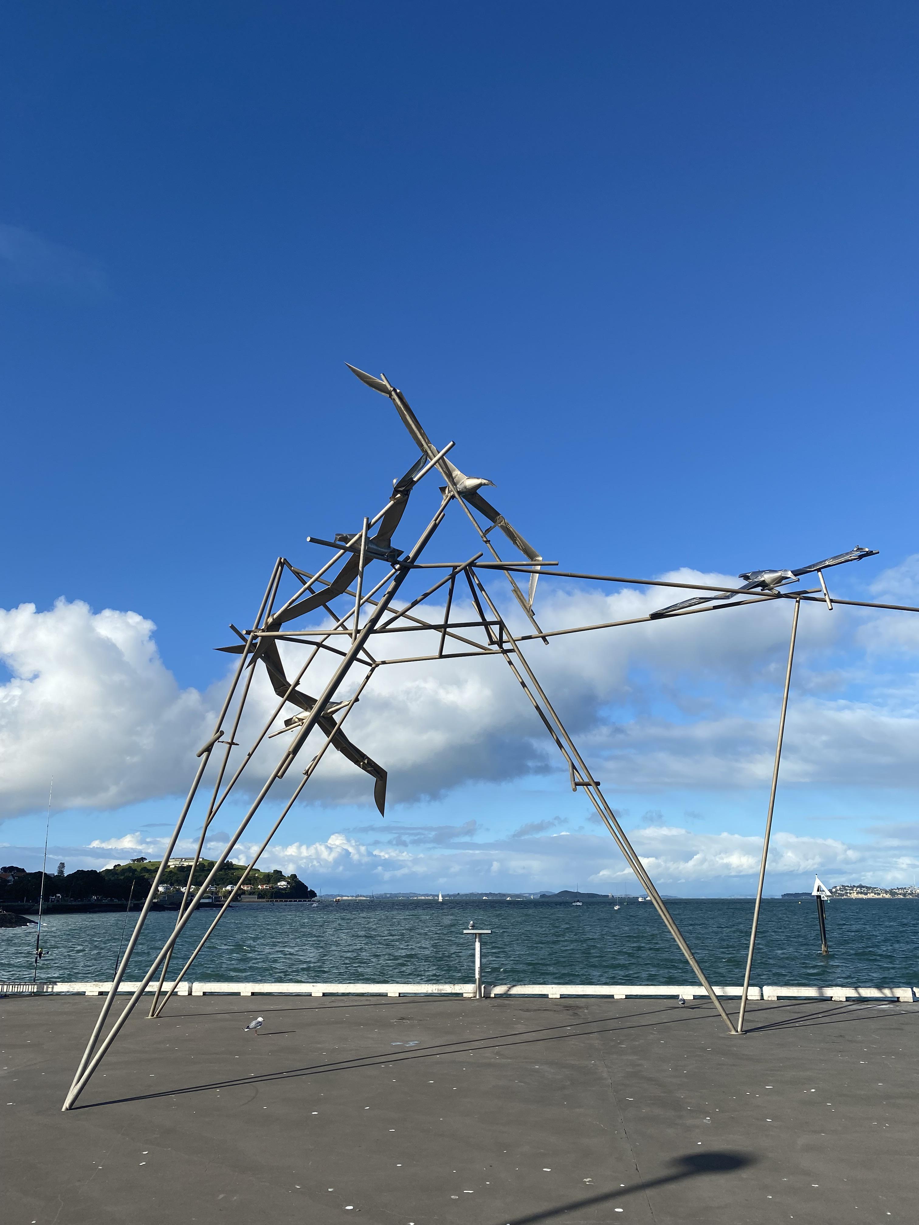 This Fugly Steel Art sculpture at Devonport wharf, is a nuisance for