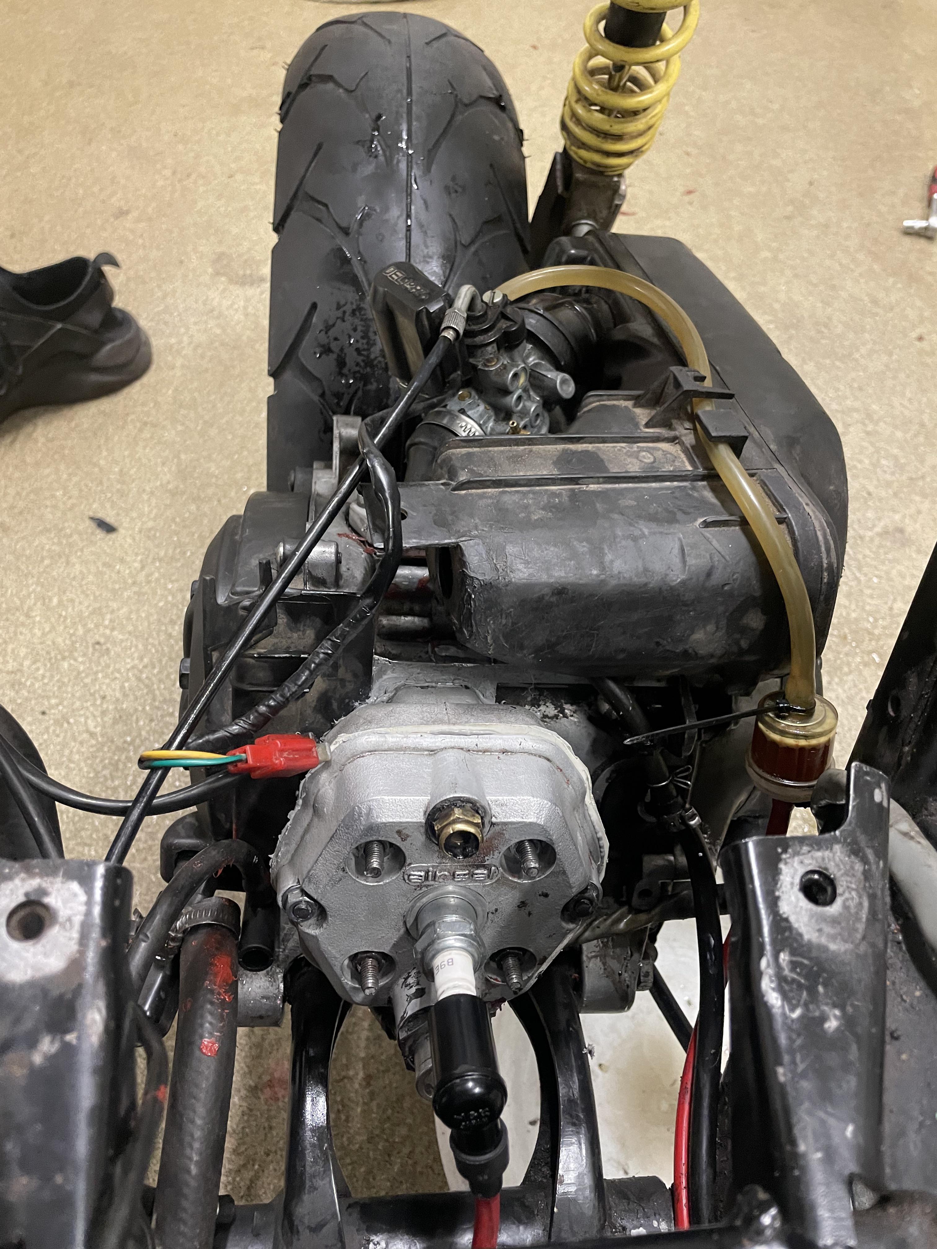 changed the cylinder and the crank from 50cc to 70cc it doesnt start