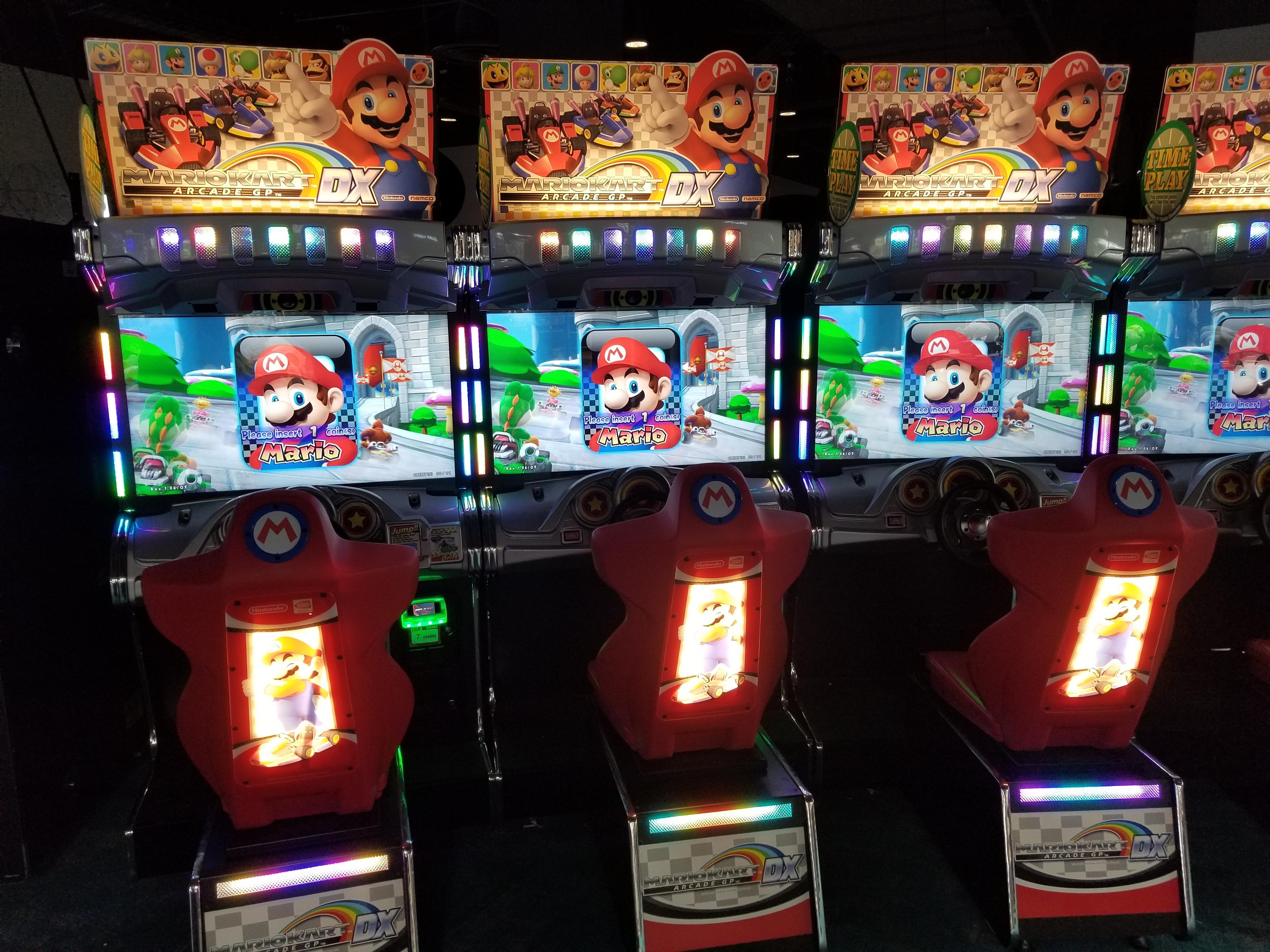 Stumbled across these 4player Mario Kart machines at our new Arcade in