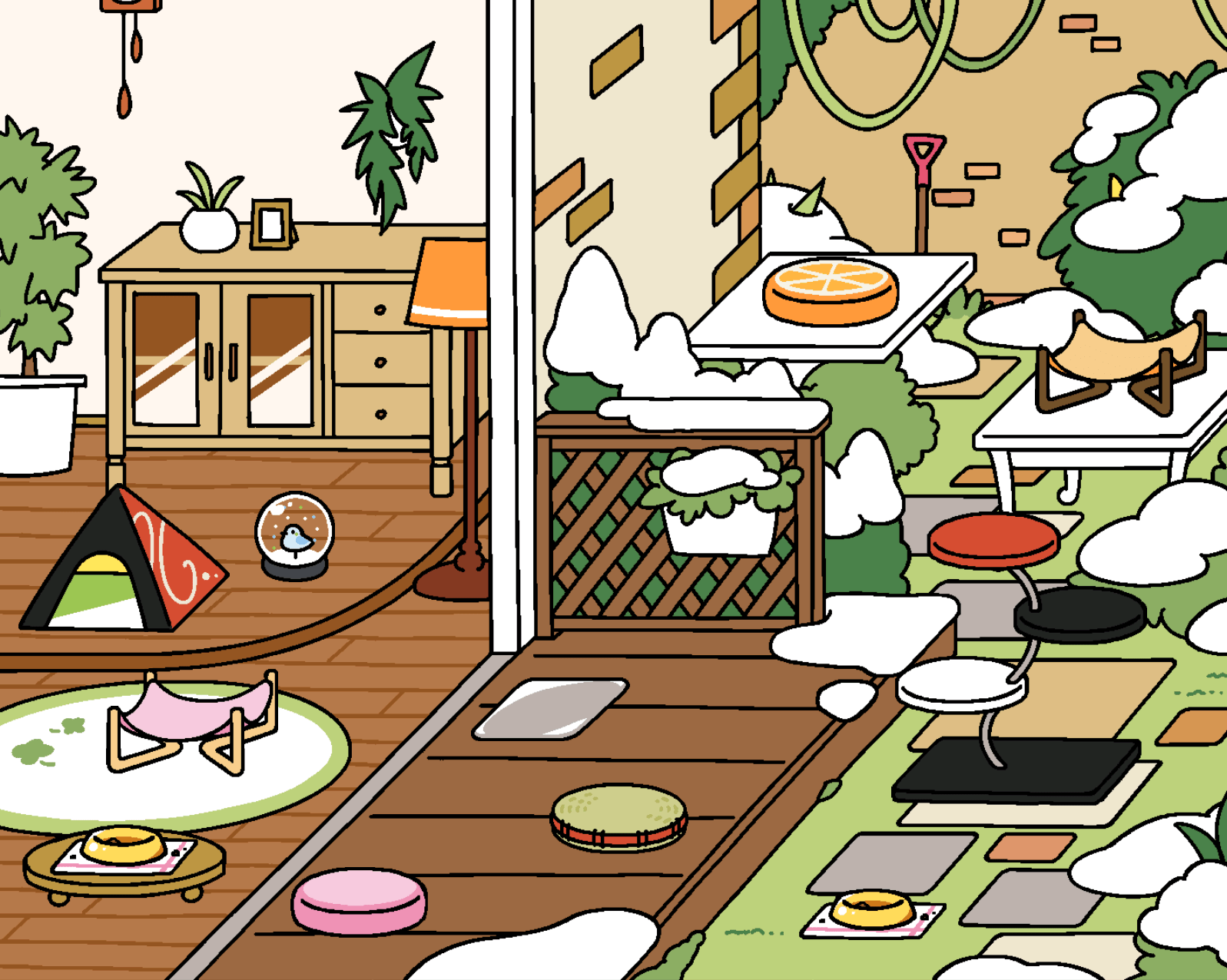 It's snowing! r/nekoatsume