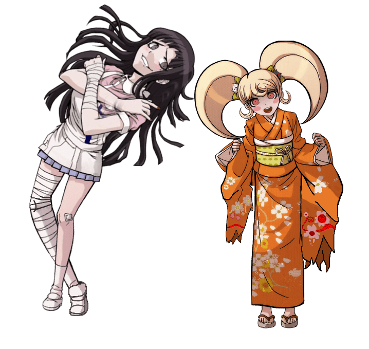 Hiyoko and Mikan sprite edit r/danganronpa