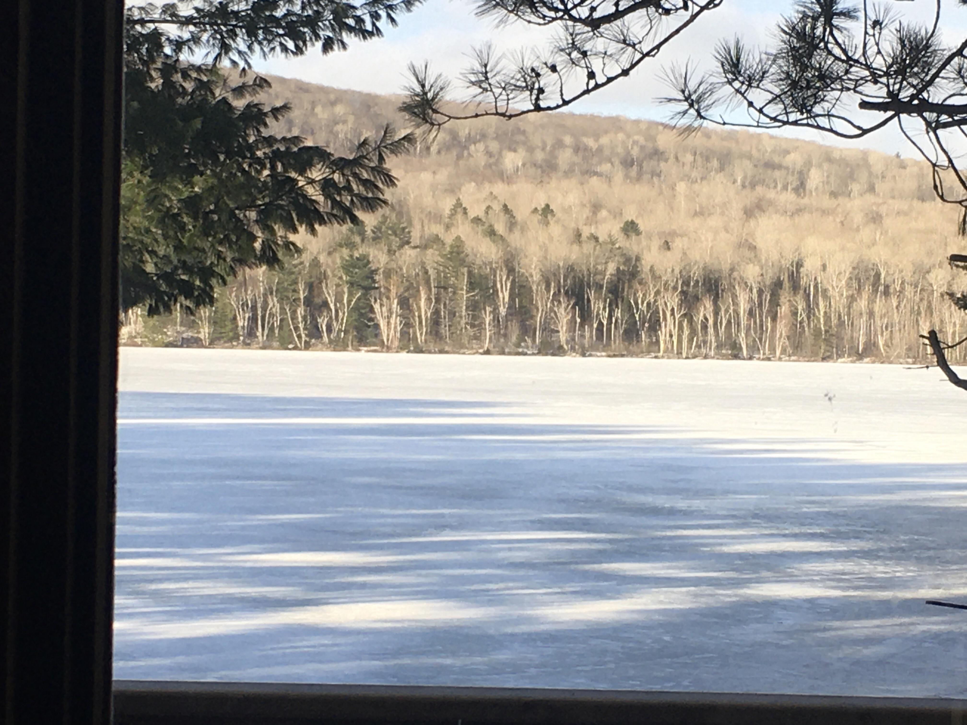 Algonquin still frozen hard looks like a late ice out/April 21? r/ontario