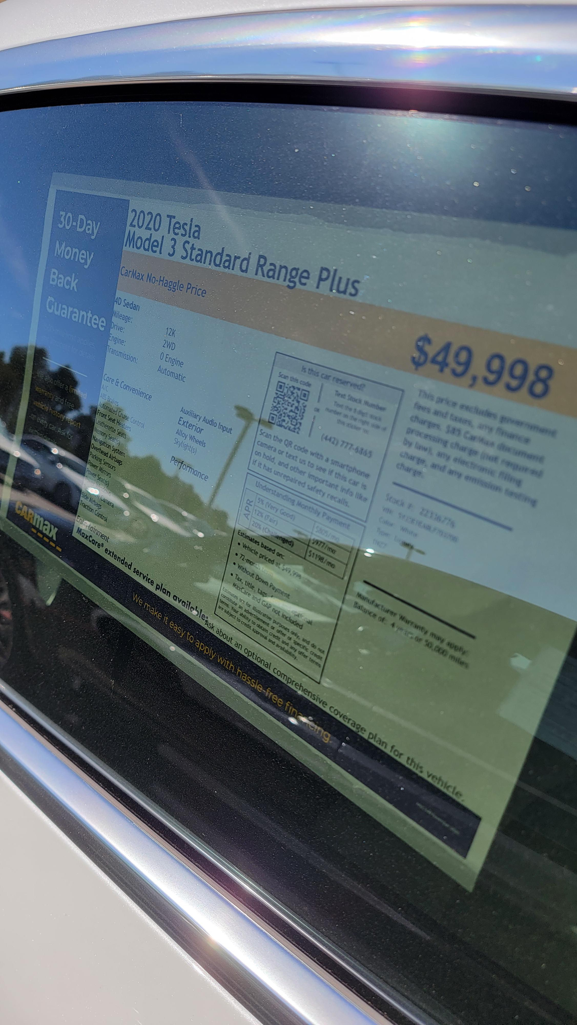 Carmax In Socal And They Are Offering Me $42K For My 2021 Sr+. Hope This Helps And Gives You An Idea If You Are Trying To Sell Your Car. : R/Teslamodel3