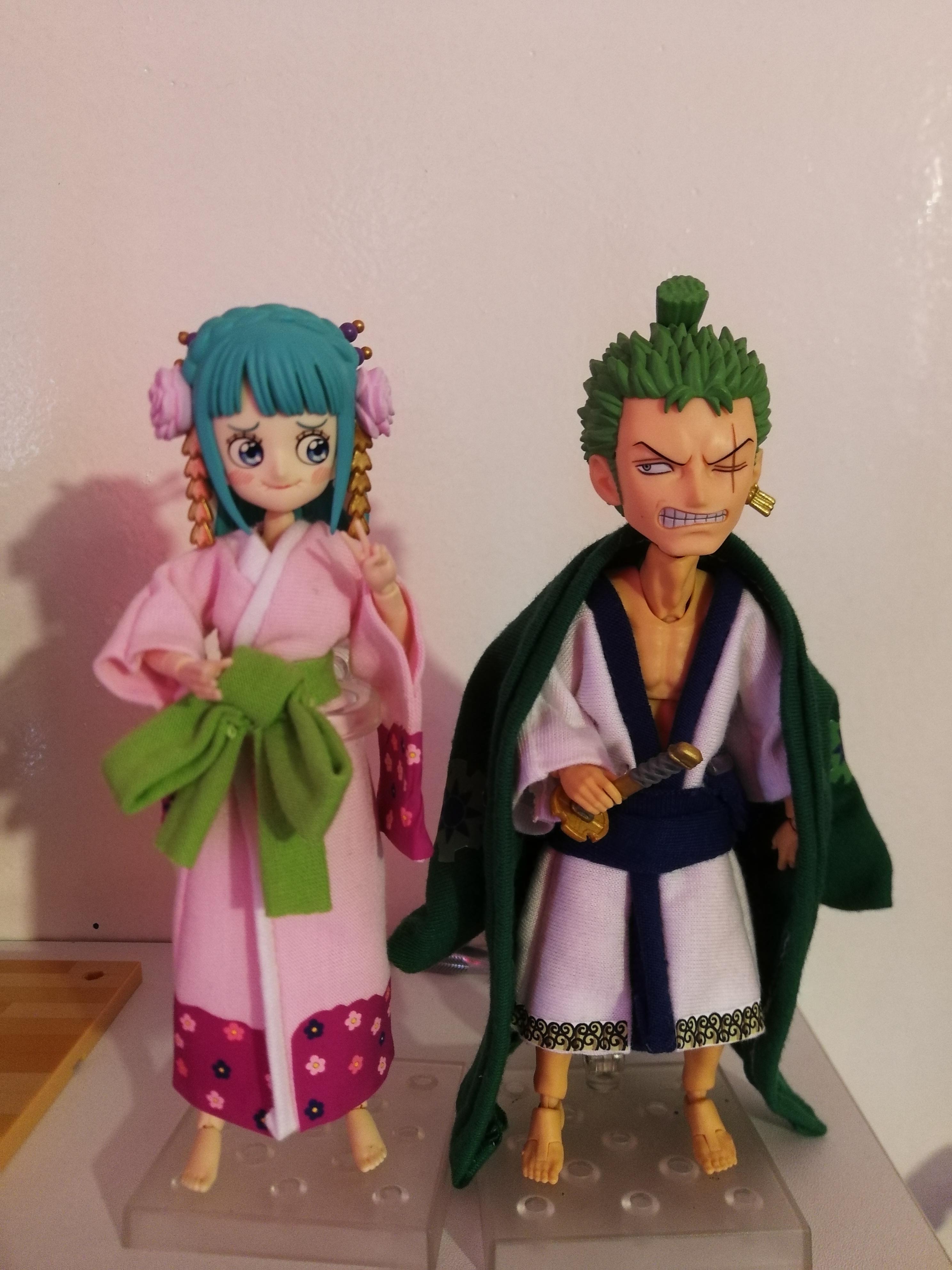 Zoro and Hiyori figure Bubble Head (customize by me) r/OnePiece