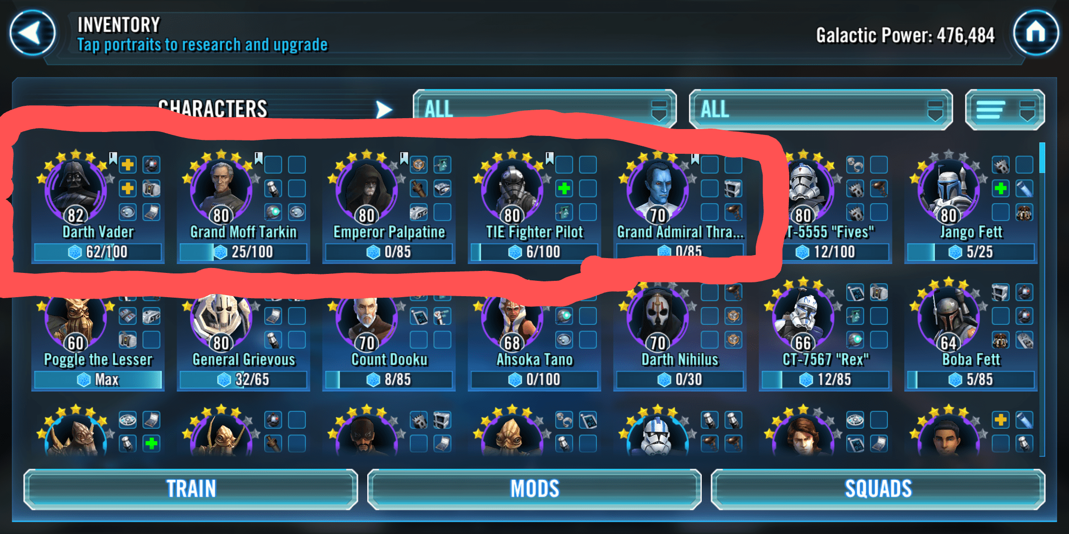 60,000 Gp plus maxed abilities(no zetas). Once I get them to 7* is this