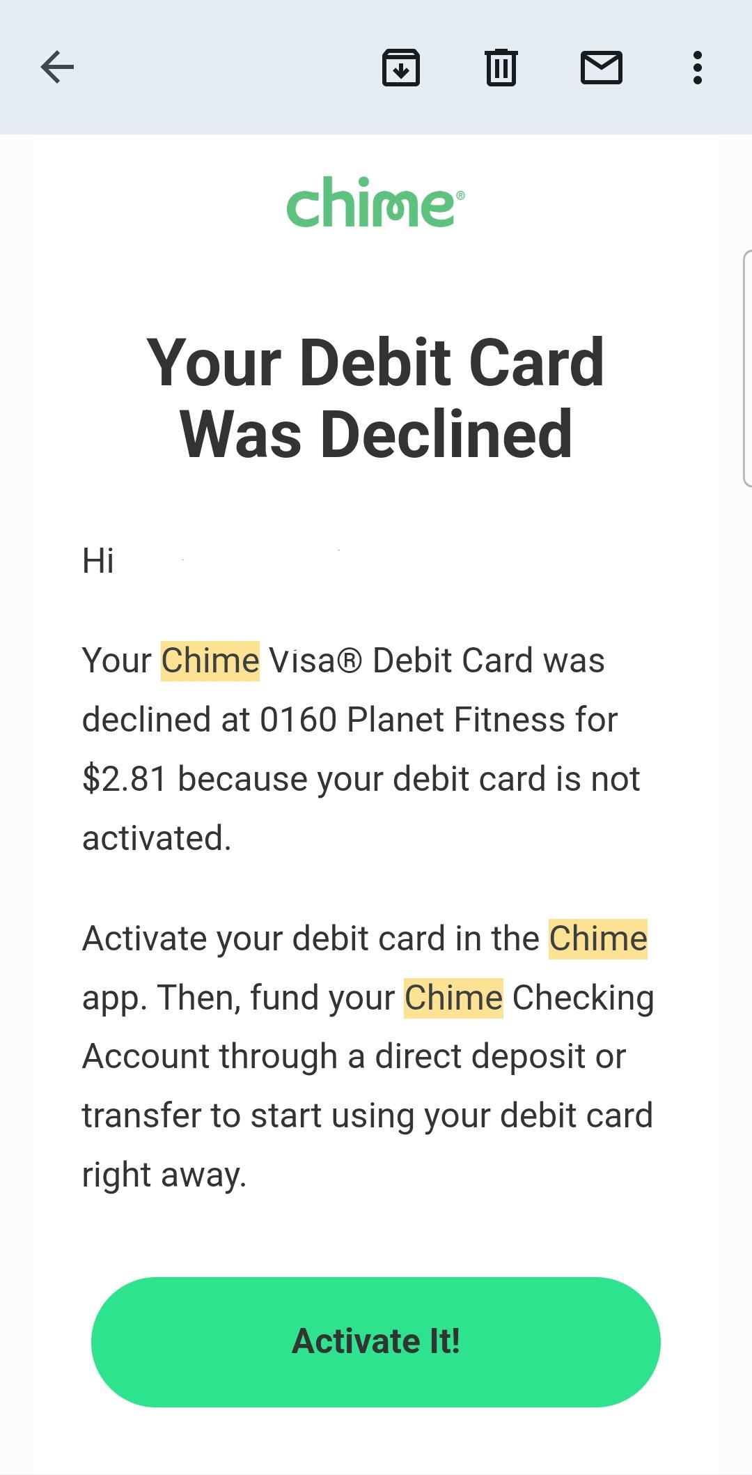 Is someone trying to hack my Chime? I made an account but never used it