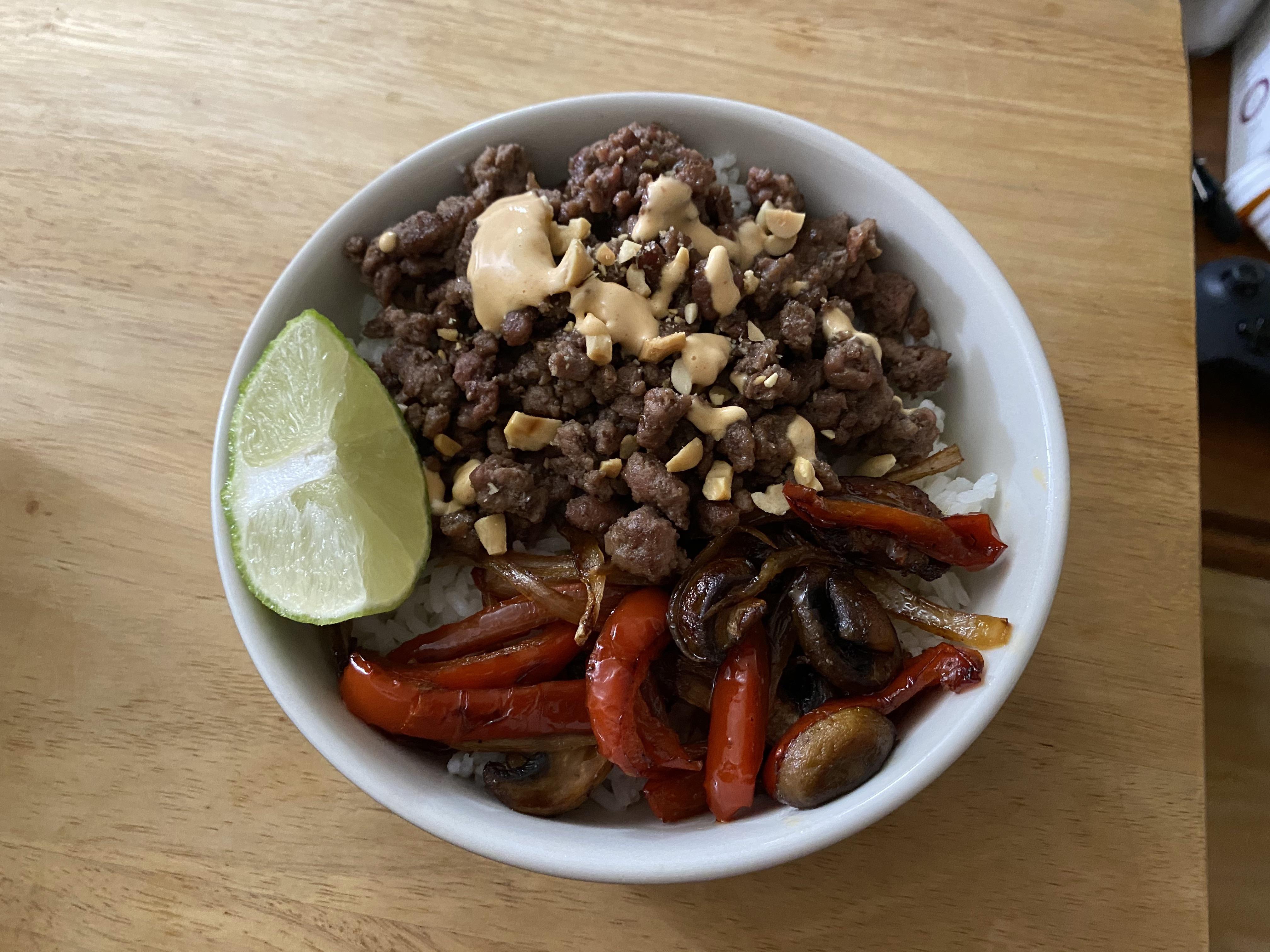 Thai basil beef bowl r/hellofresh