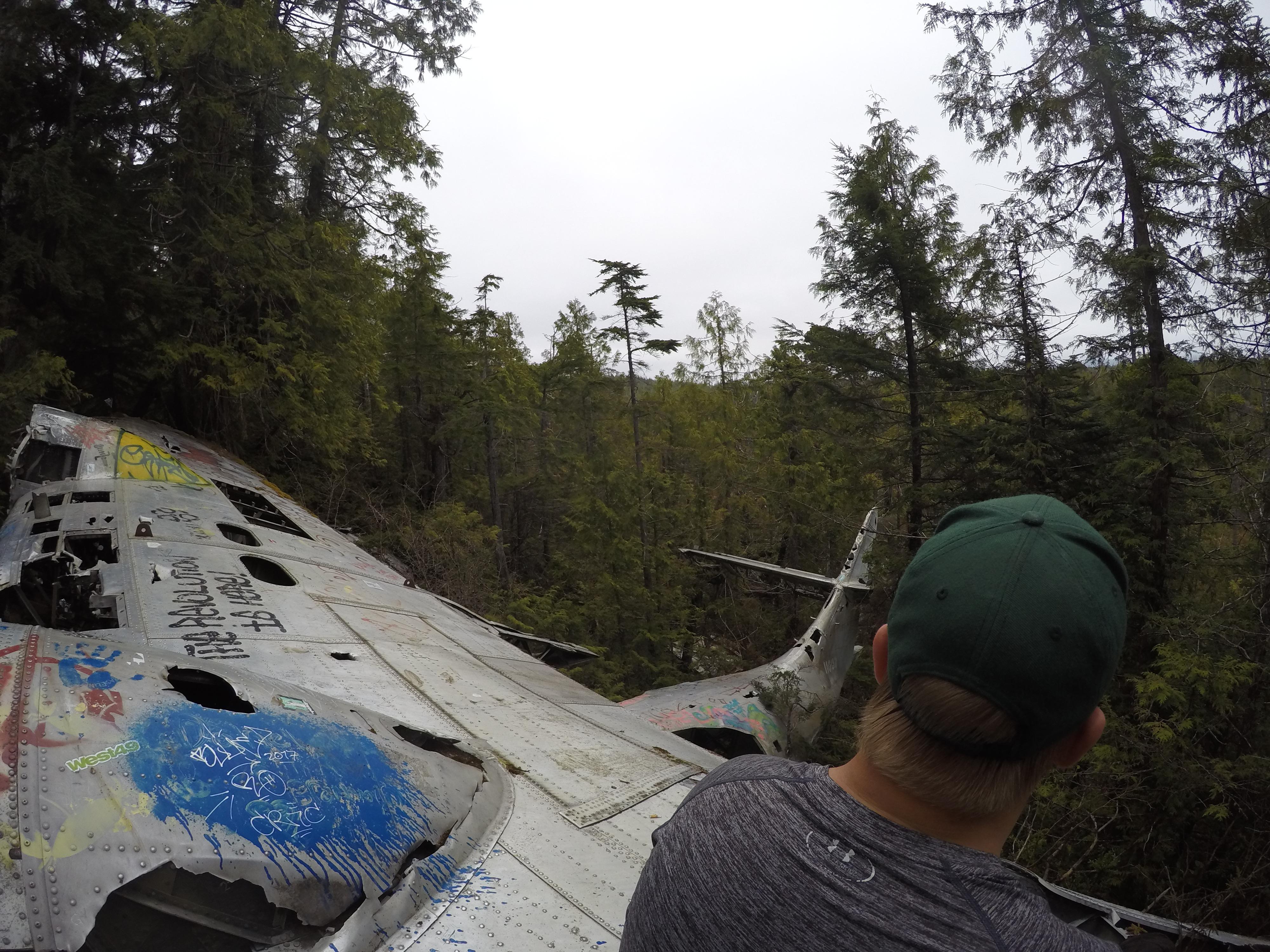 The result of a swampy hike that leads to a plane crash site near