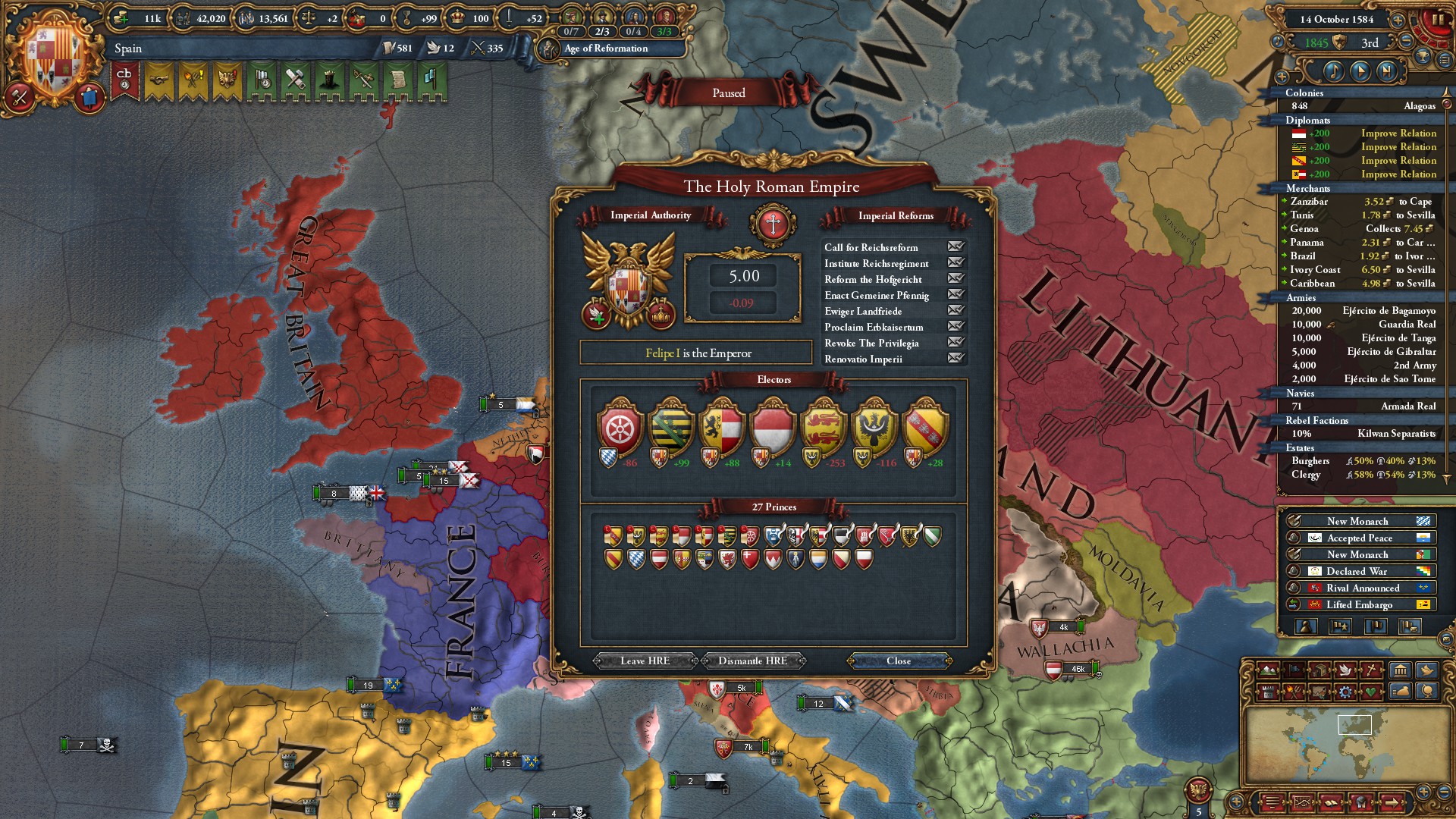 Eu4 Spain Is The Emperor
