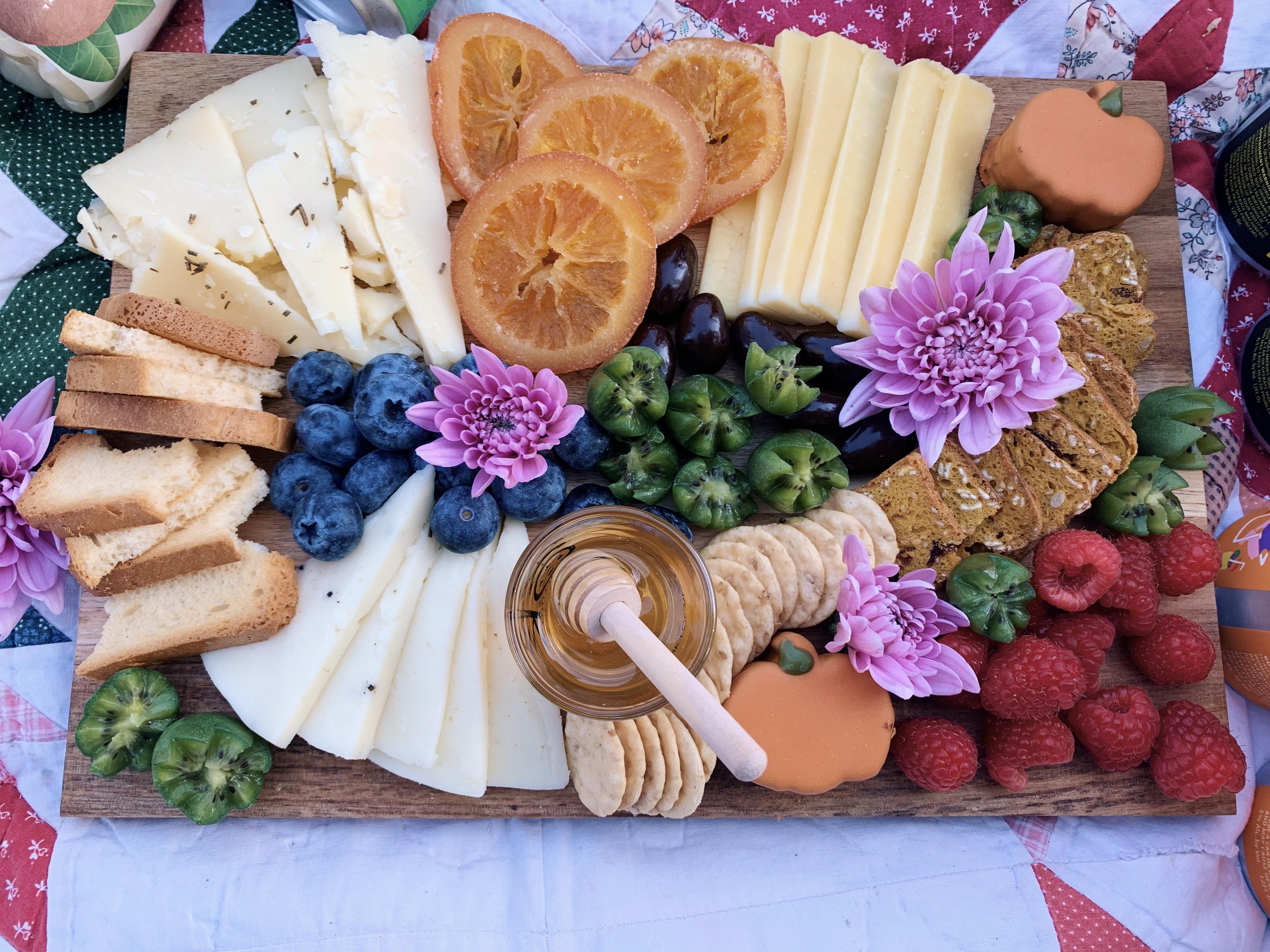 some old and new favorites on my evening picnic board. the truffle