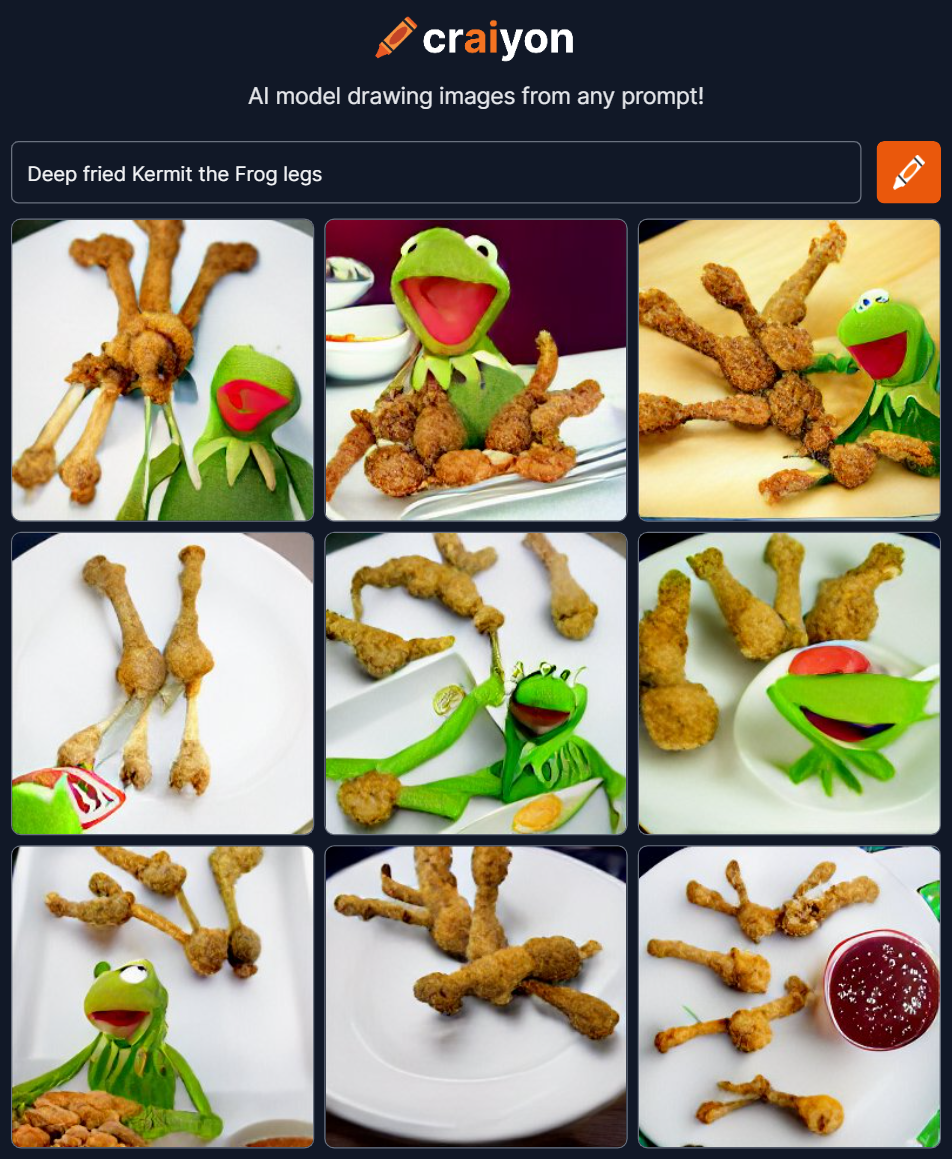Deep fried Kermit the Frog legs r/weirddalle
