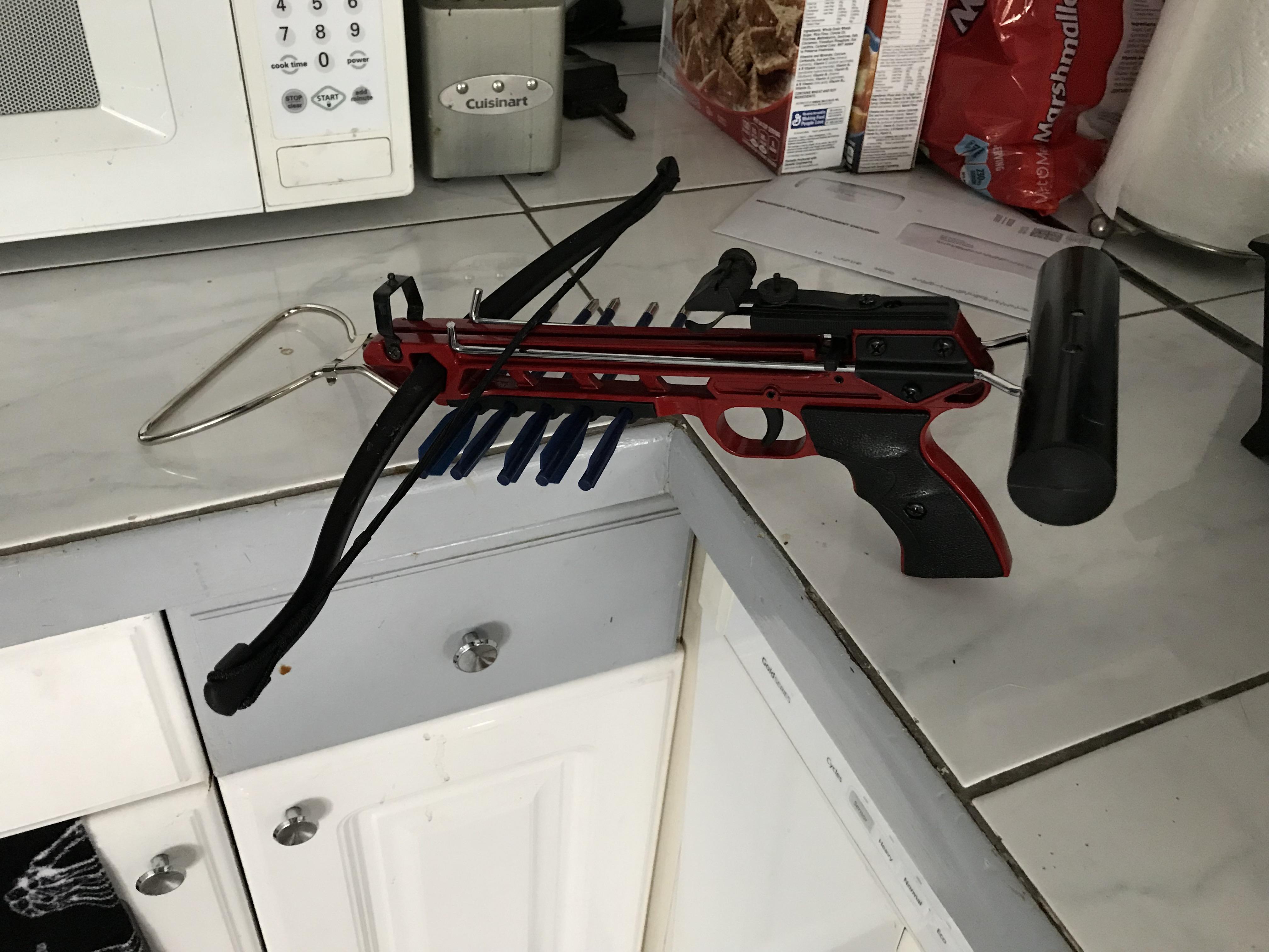 A custom crossbow pistol I’m making for a friend. r/Archery