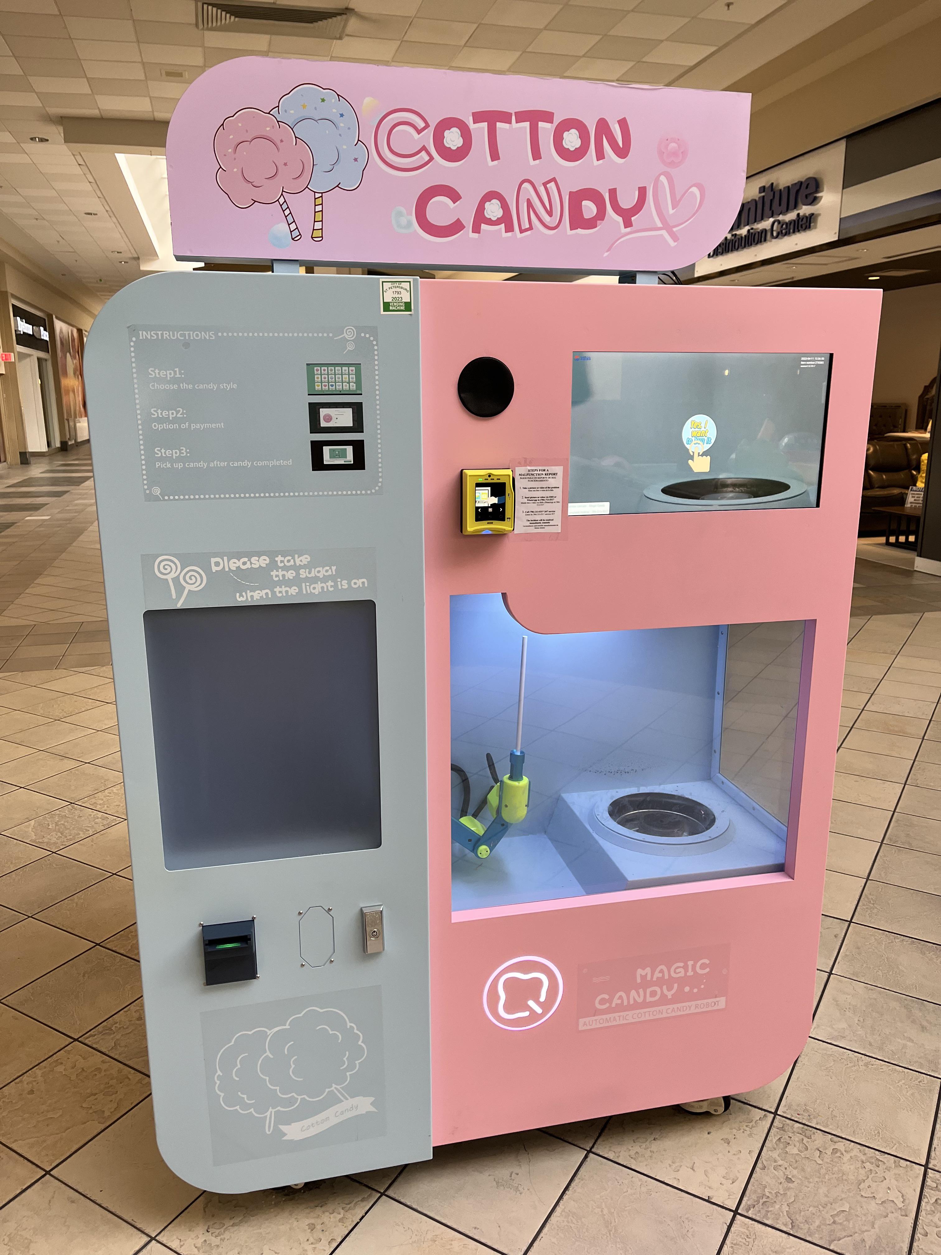 Automated cotton candy machine : r/mildlyinteresting