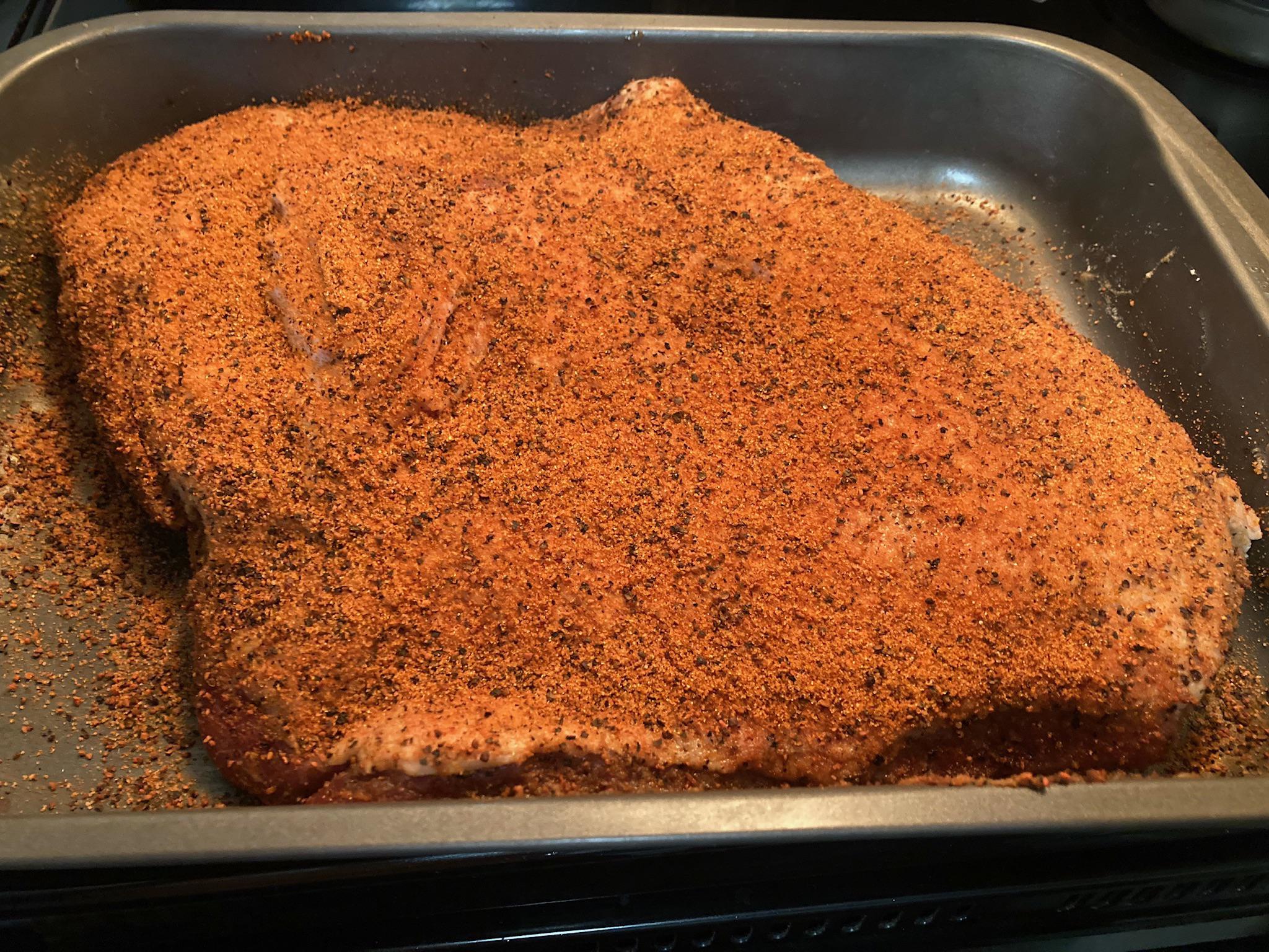 6lb brisket flat .. started at 5 am . Love making the neighborhood